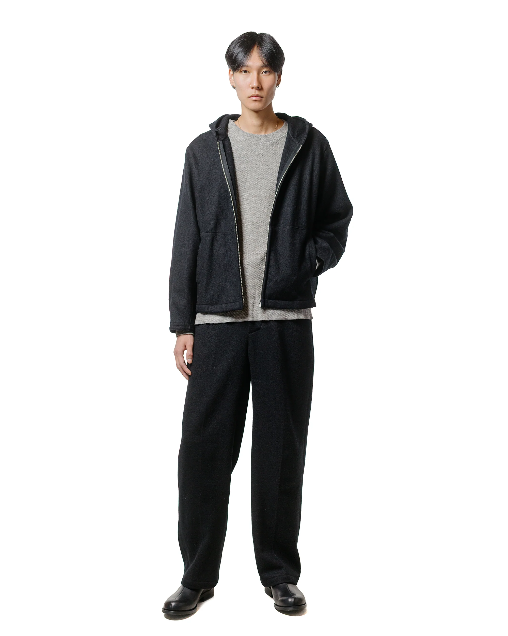 Lady White Co. Wool Zip Hoodie Black - Image 4