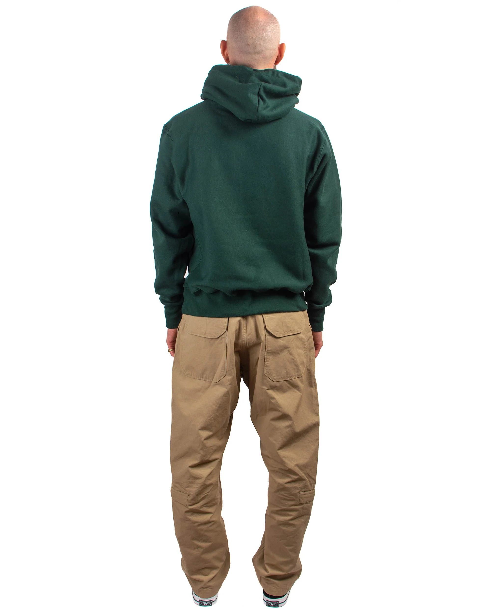 Lost & Found Reverse Weave Hoodie Dark Green - Image 3