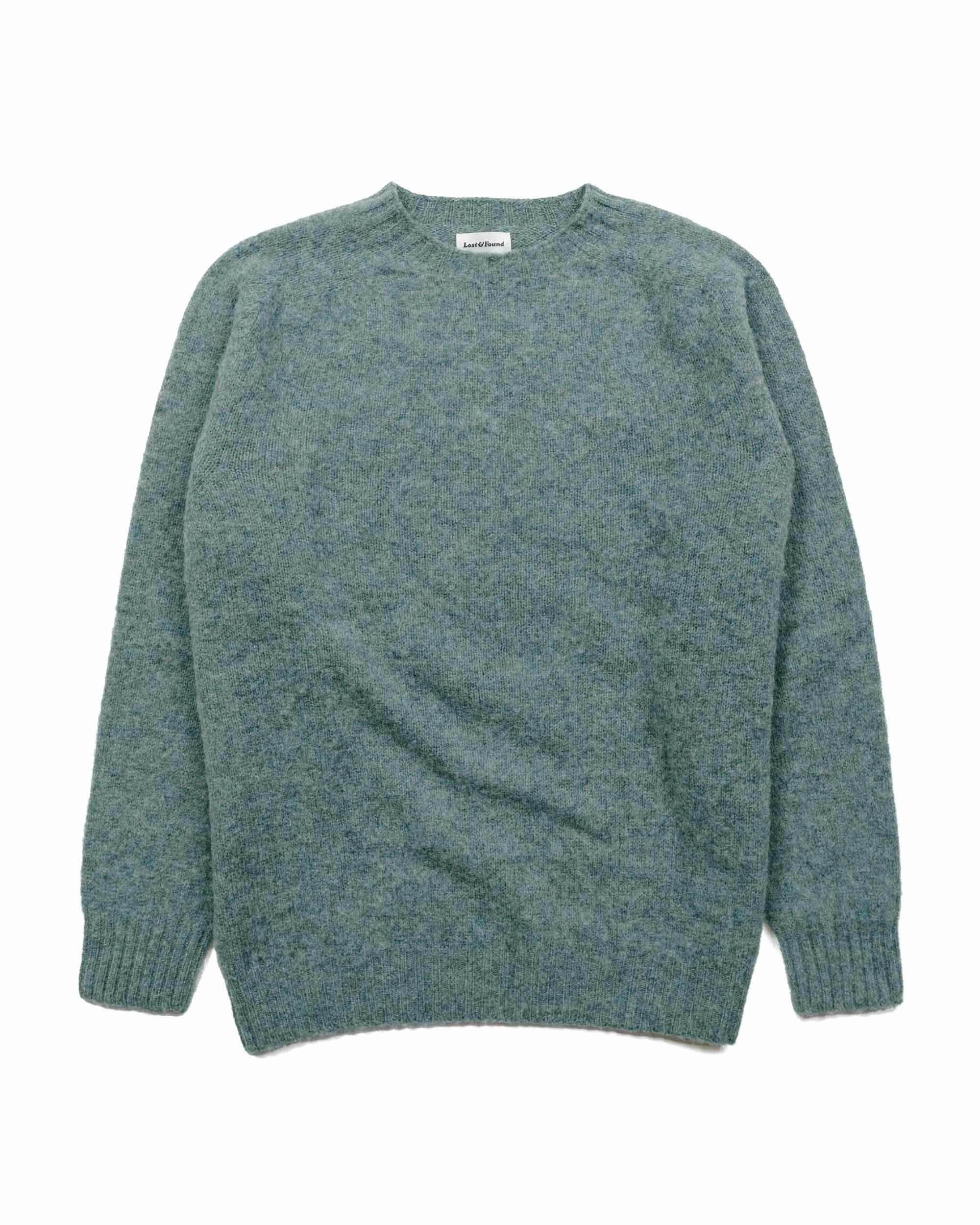 Lost & Found Shaggy Sweater Graphite Green