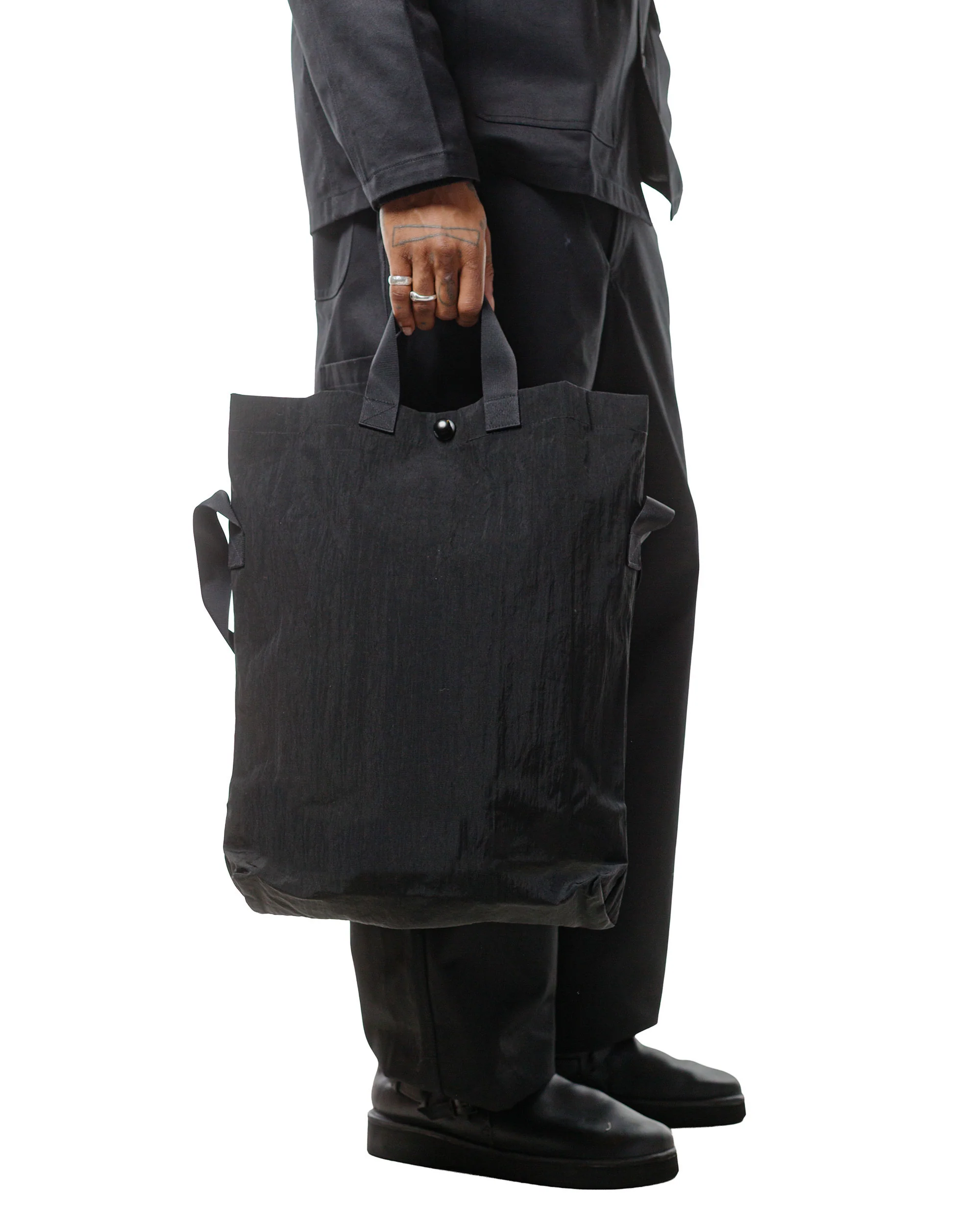 MAN-TLE R0B1 'Multi Handle Tote' Black Nylon - Image 2