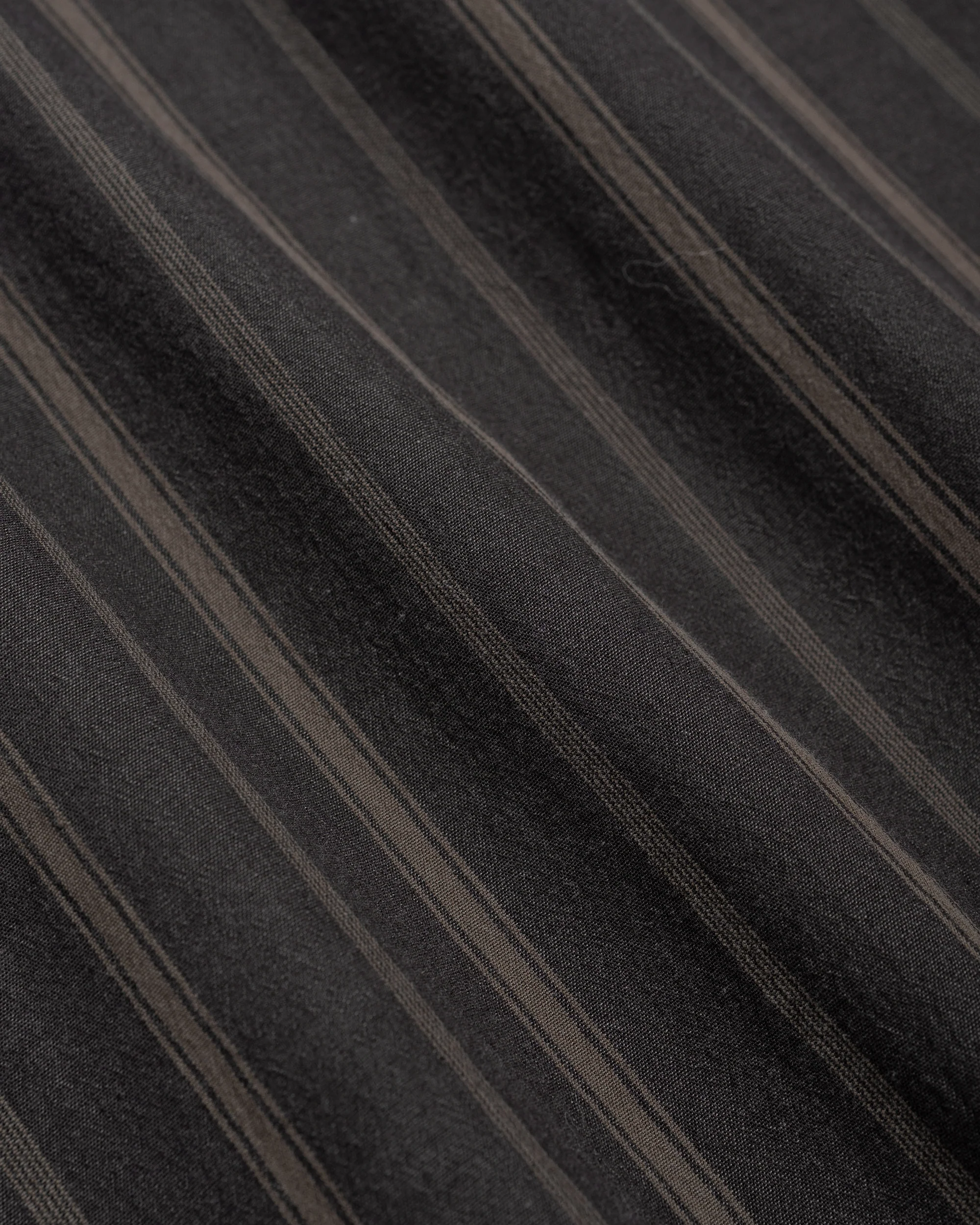 MHL Basic Shirt Bold Stripe Cotton Off Black/Khaki - Image 6