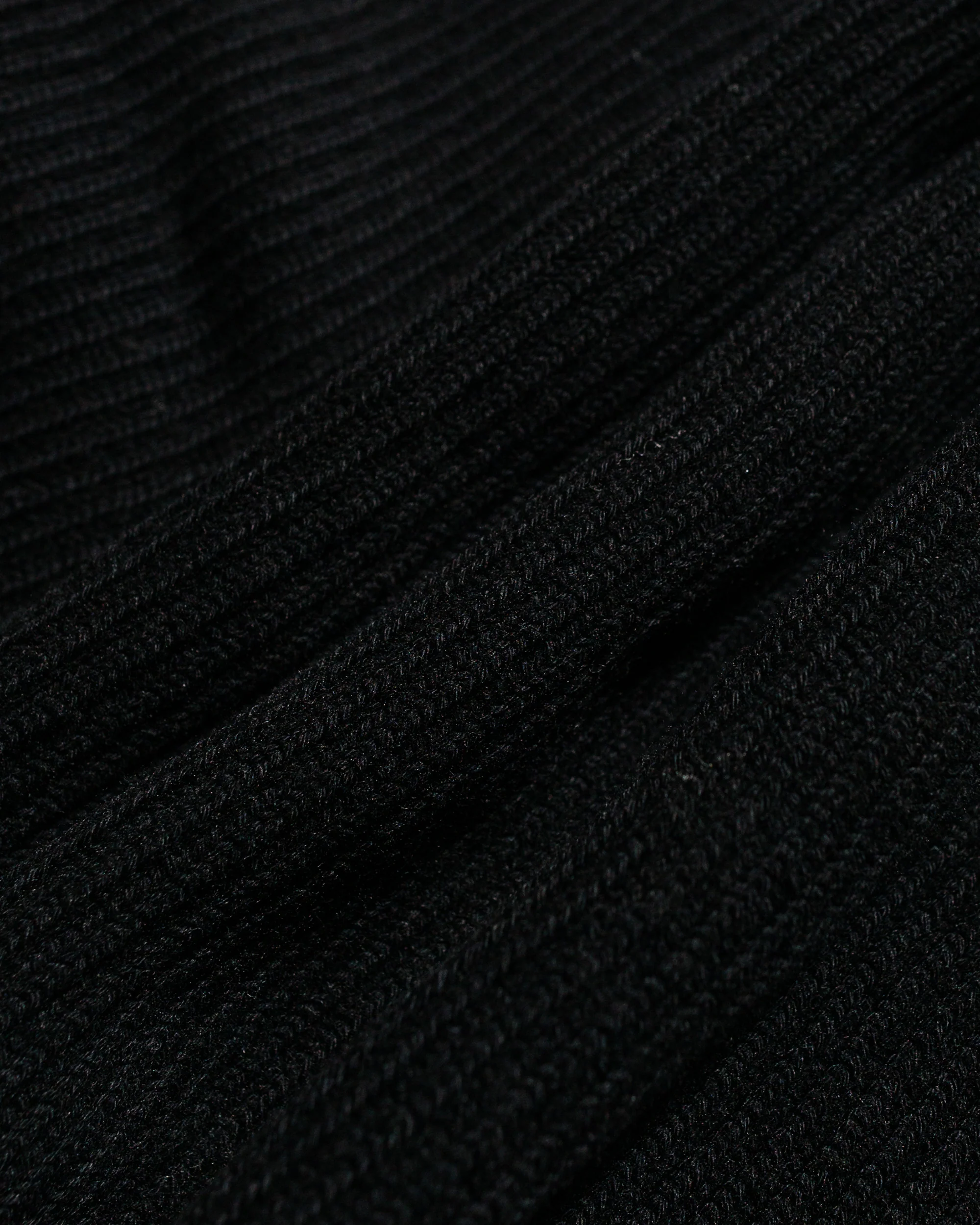 Margaret Howell Simple Rib Crew Neck Cotton Wool Black - Image 6