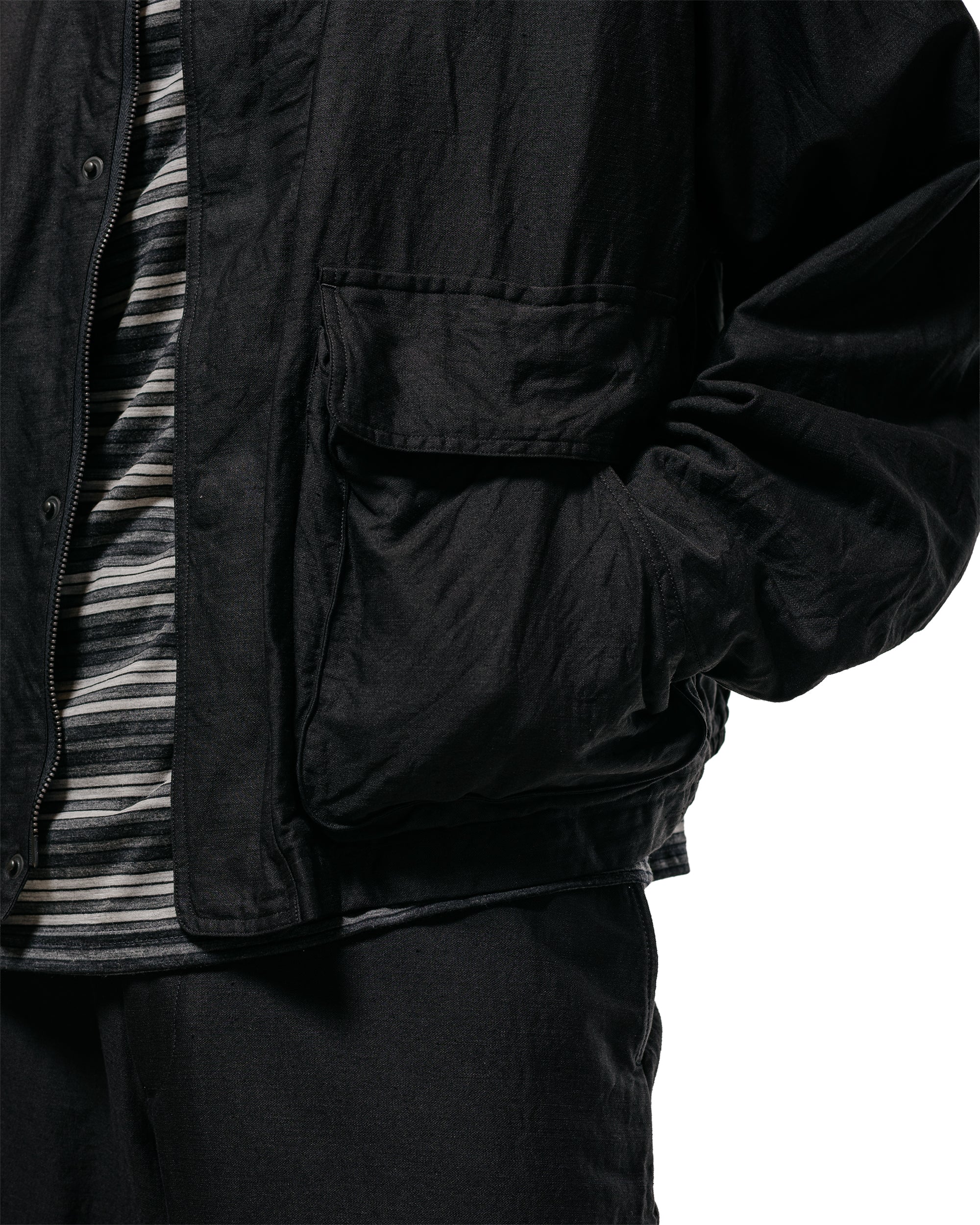 marka Hunting Jacket Cotton Silk Light Moleskin Black - Image 3