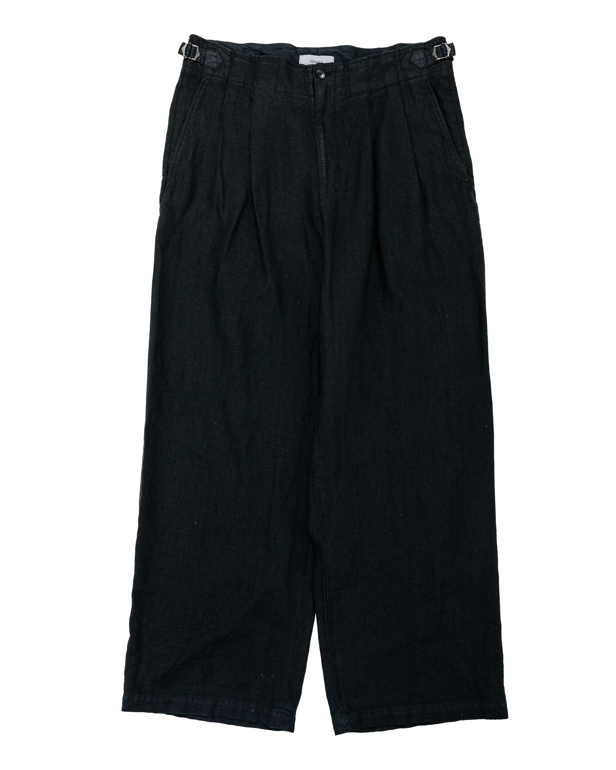 marka Military Trousers 18/-Linen Canvas Black