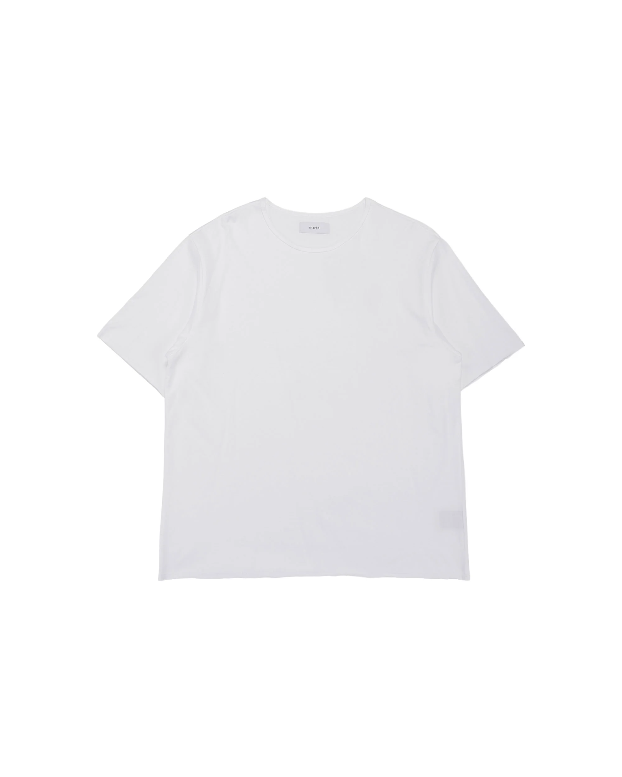 marka Narrow Piping Tee 40/2 Organic Cotton Knit White
