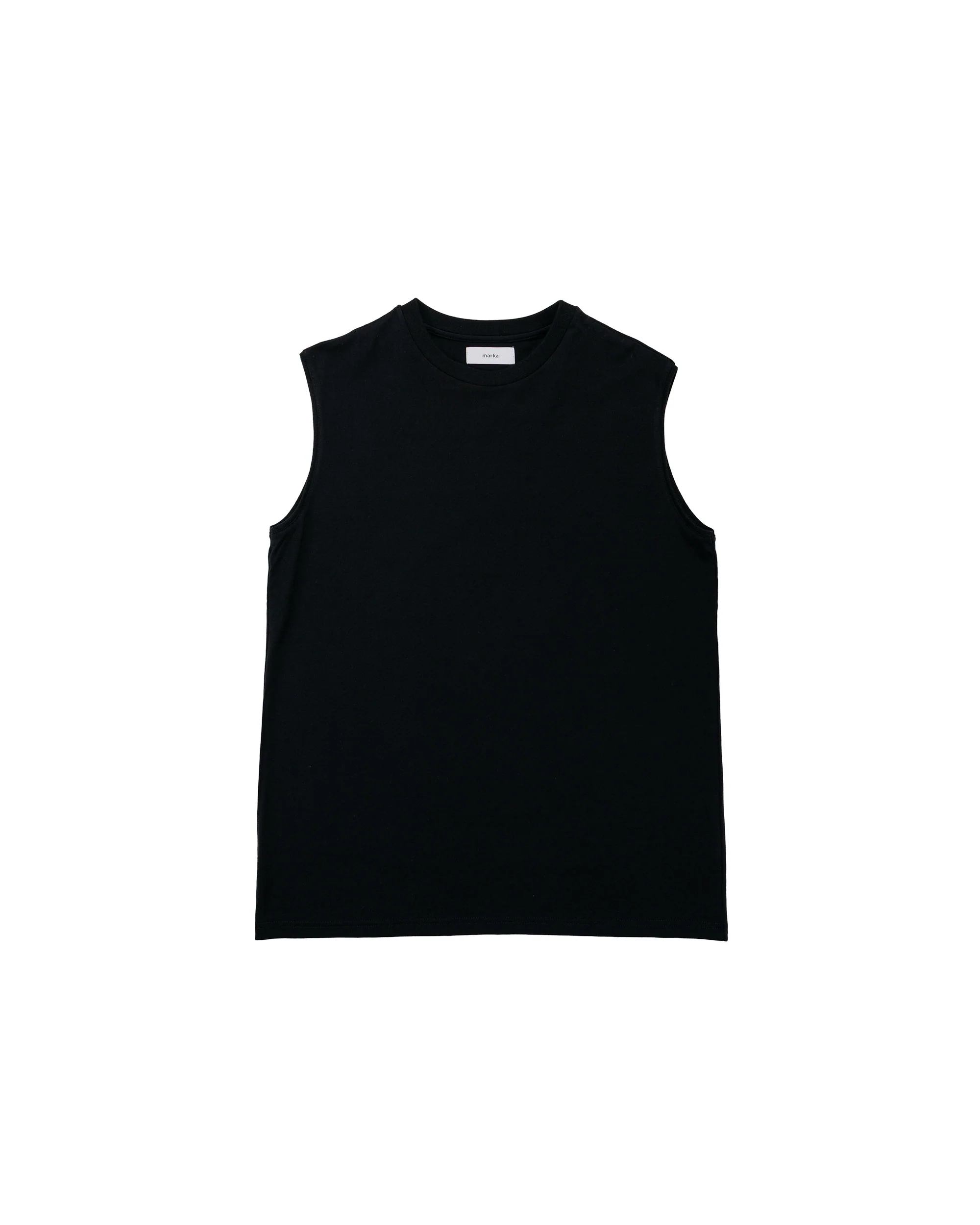 marka Sleeveless Tee 40/2 Organic Cotton Knit Black