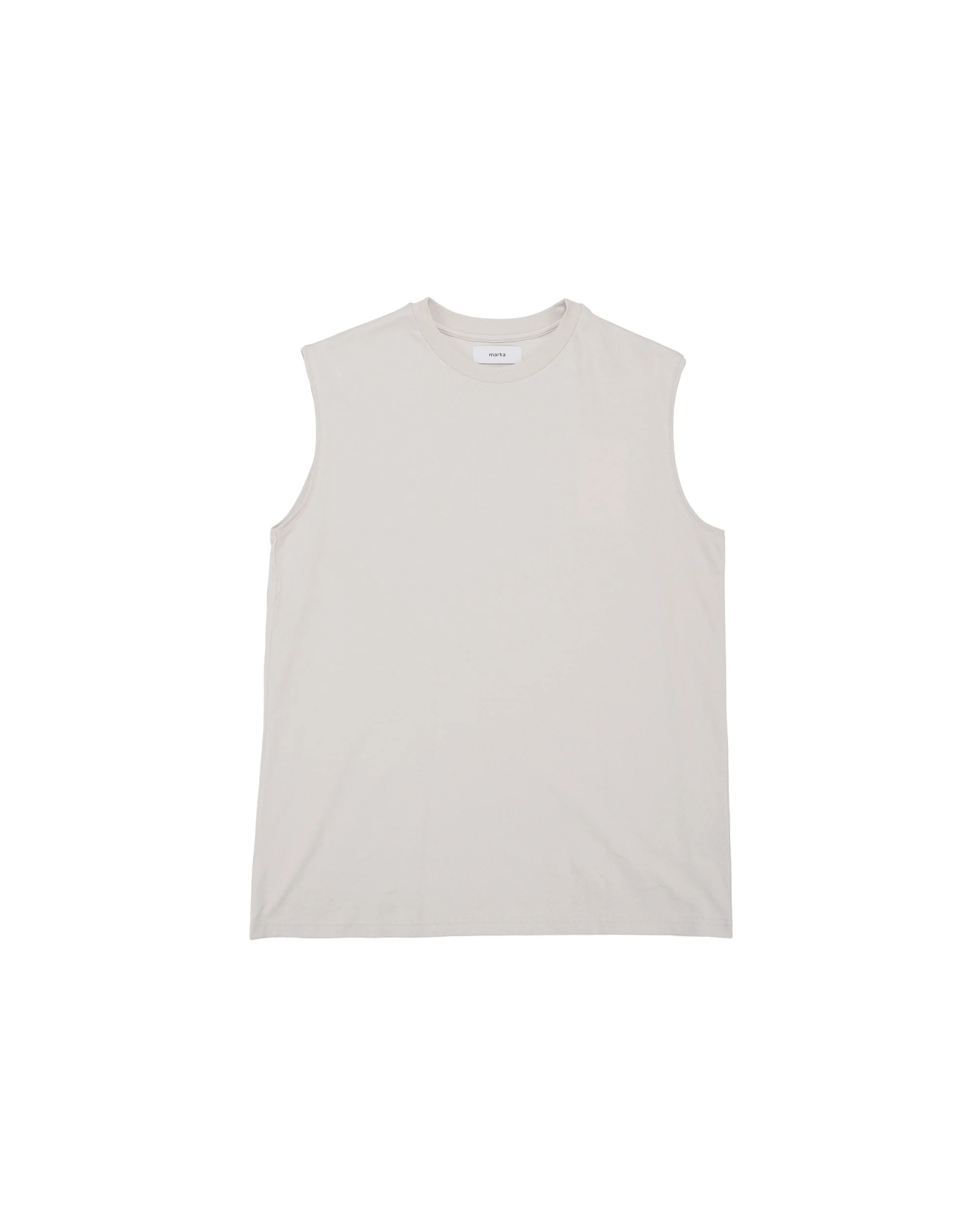 marka Sleeveless Tee 40/2 Organic Cotton Knit L. Beige