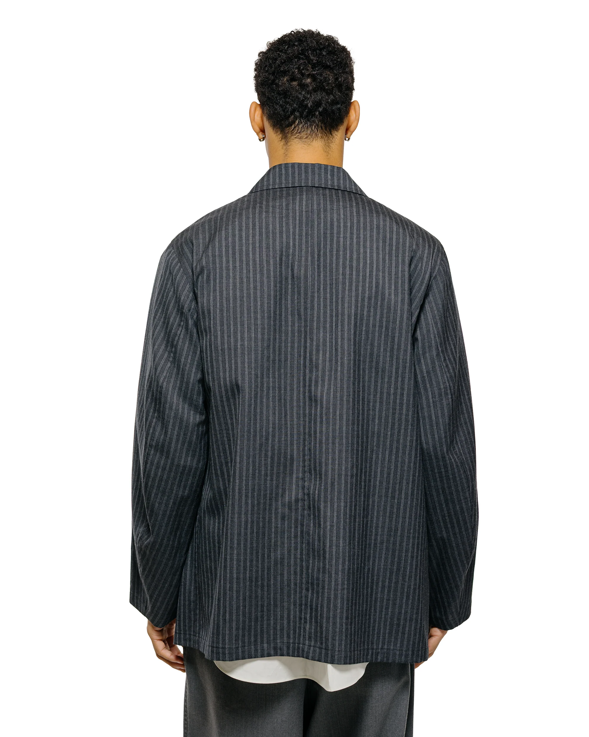 marka Stroll Around Jacket 2/72 Wool Tropical Washer Gray Stripe - Image 3
