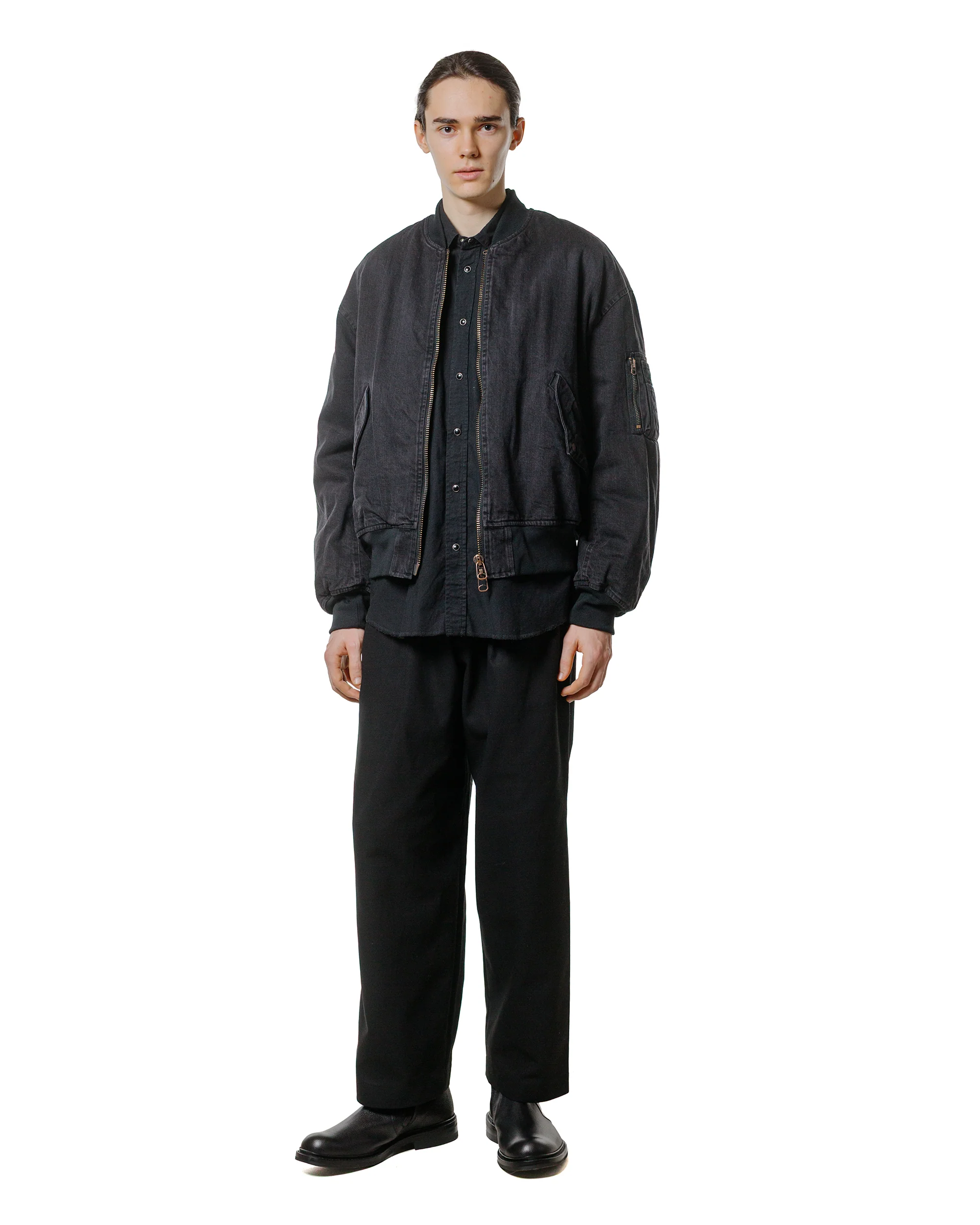 marka Western Shirt Organic Cotton Flannel Black - Image 4