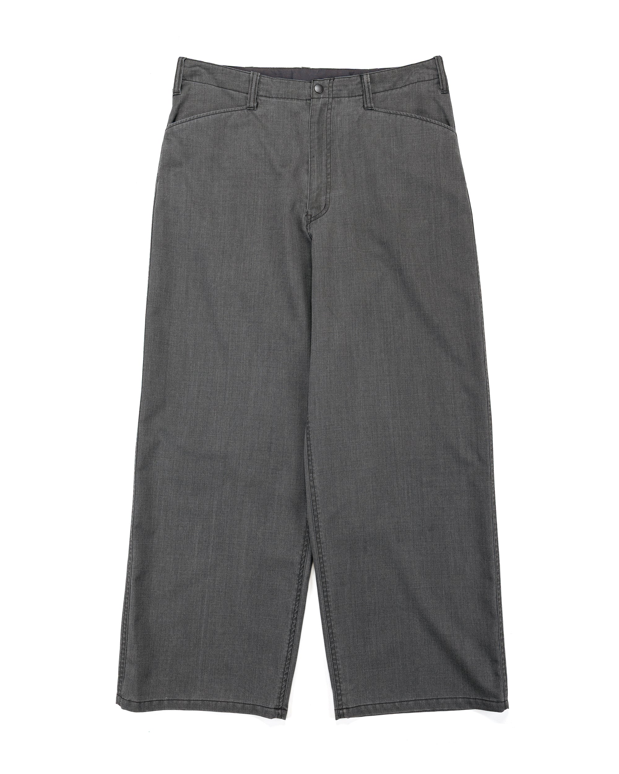 marka Work Pants Wool Gabardine Pigment Print Charcoal Gray