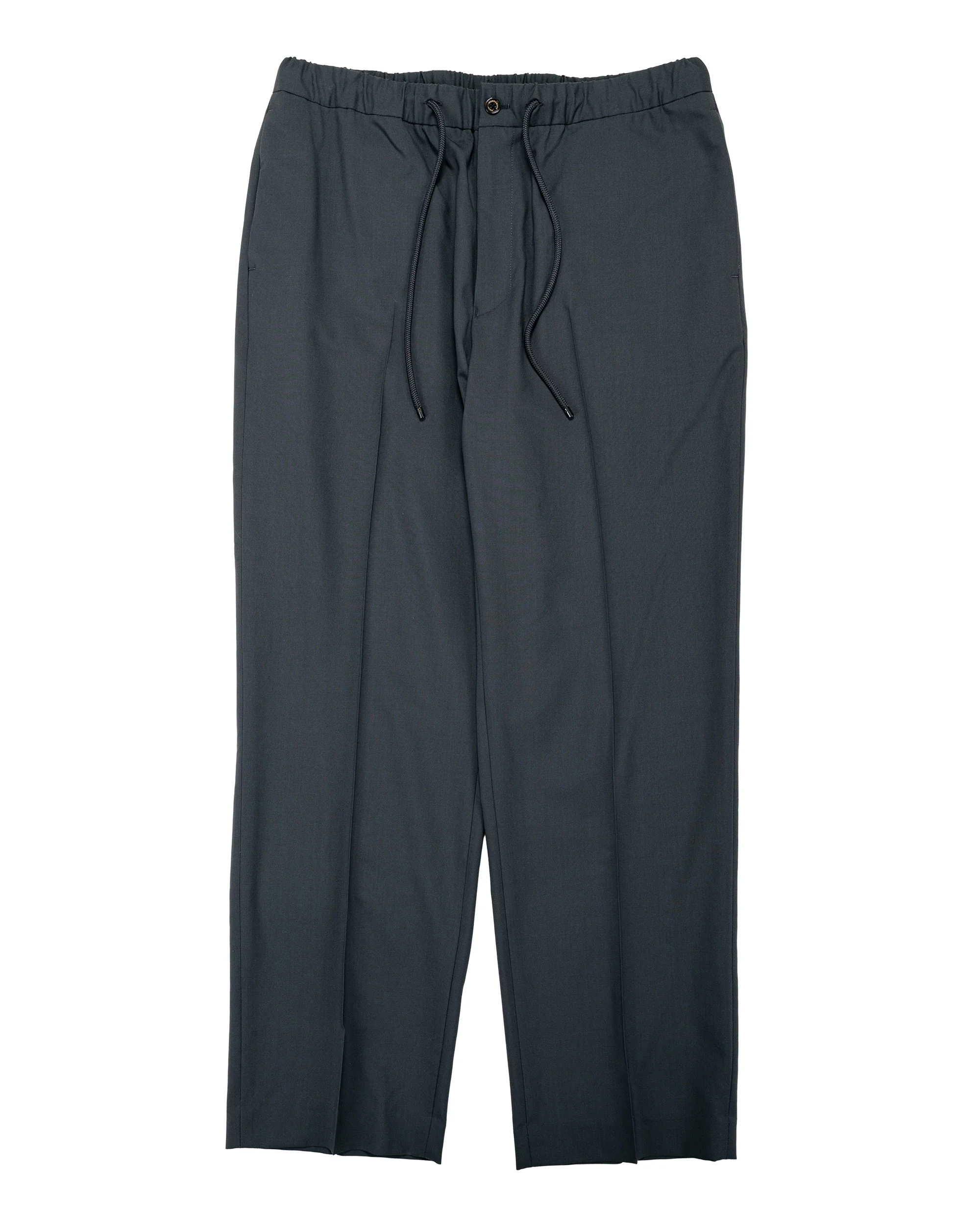 MARKAWARE Flat Tapered Easy Trousers Organic Wool 2/80 Tropical Charcoal