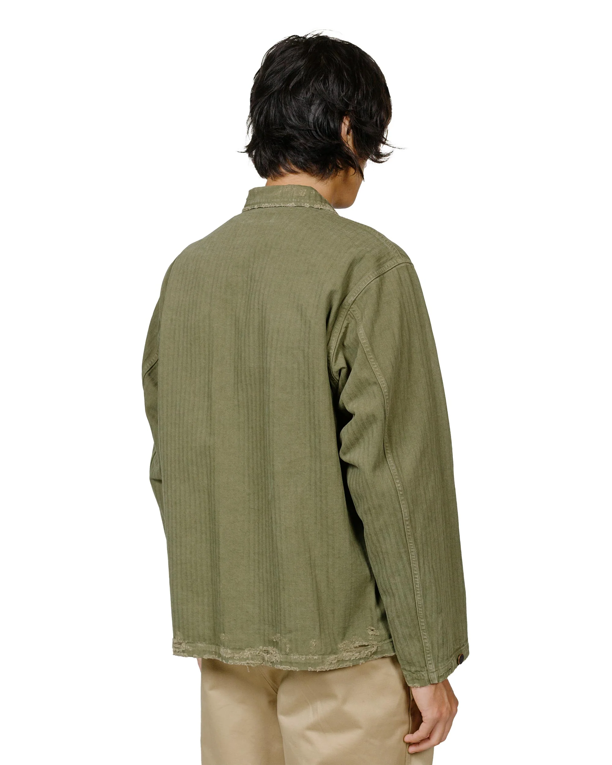marka M-43 Jacket Cotton Herringbone Olive - Image 3