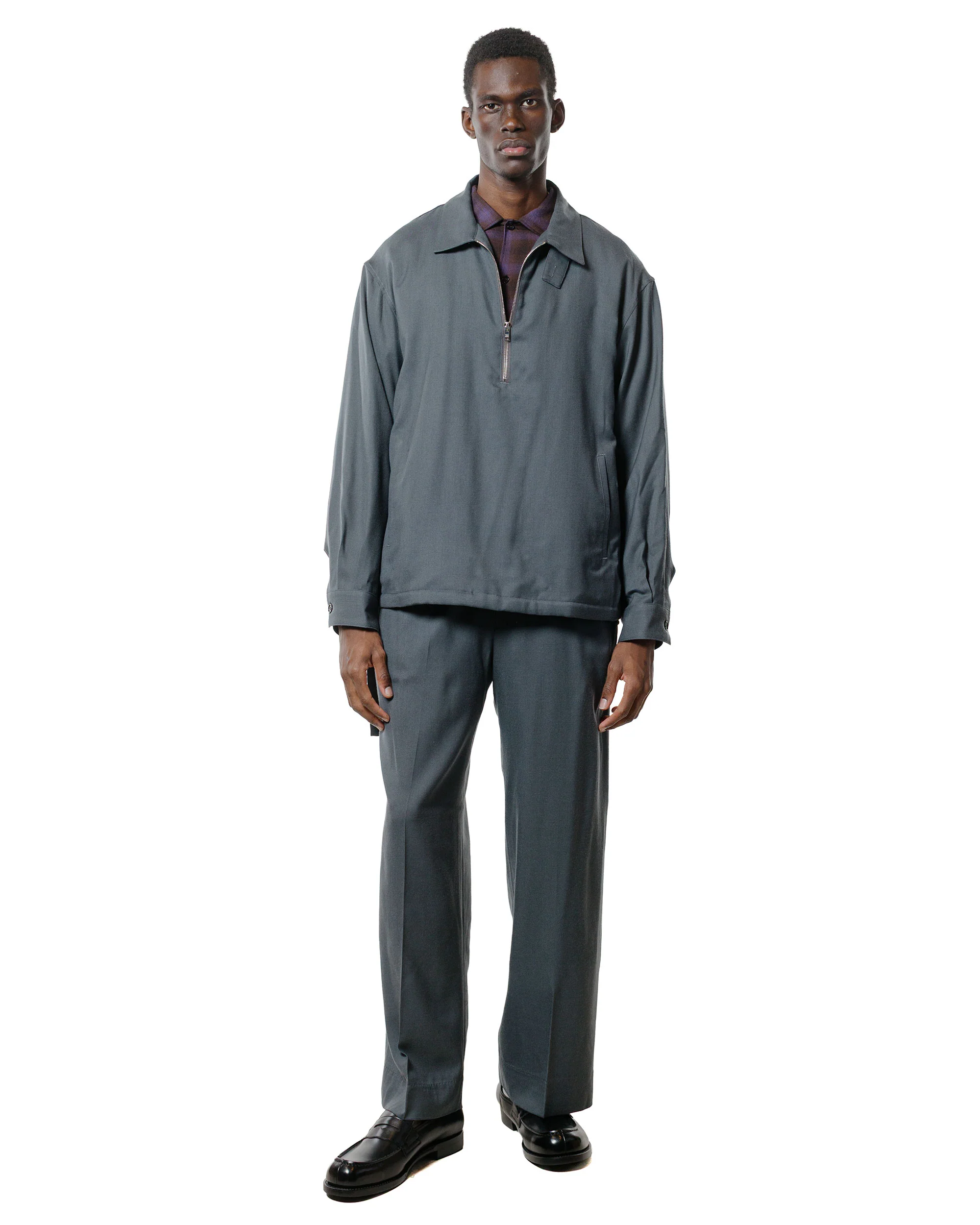 MARKAWARE Pajamas Pants 2/80 Organic Wool Viyella Forest Grey - Image 4