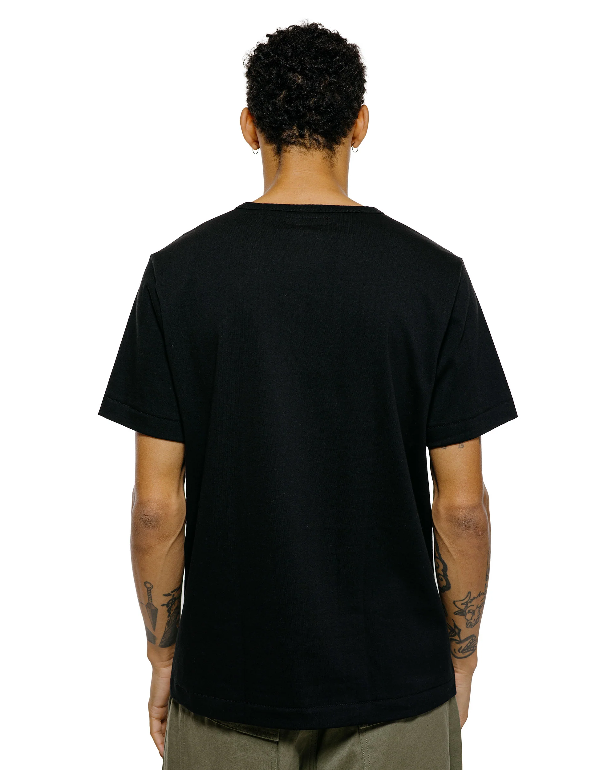Merz B. Schwanen 215 Loopwheeled T-Shirt Deep Black - Image 3