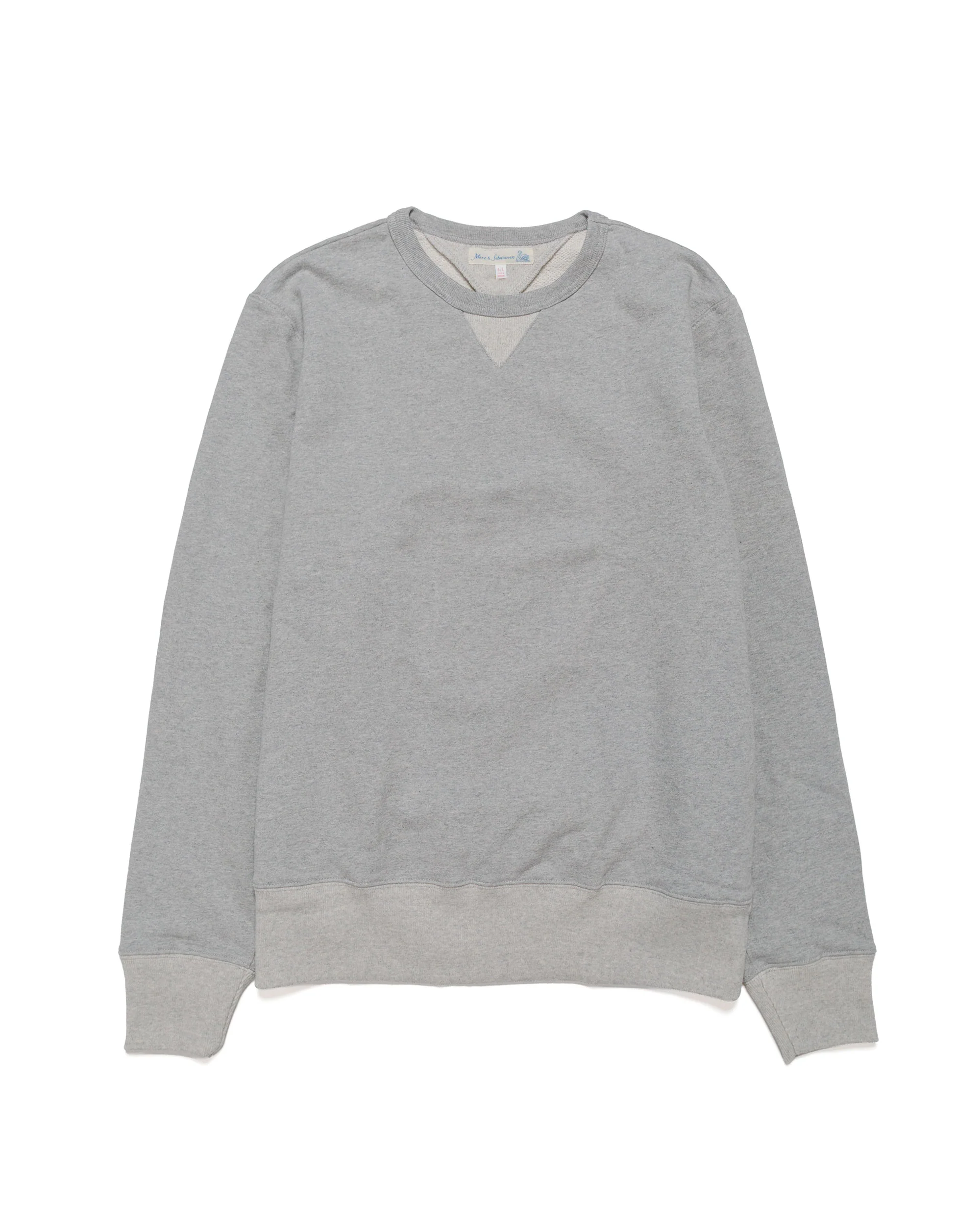 Merz B. Schwanen 3M46 Vintage Machine Fleece Sweatshirt Grey Melange