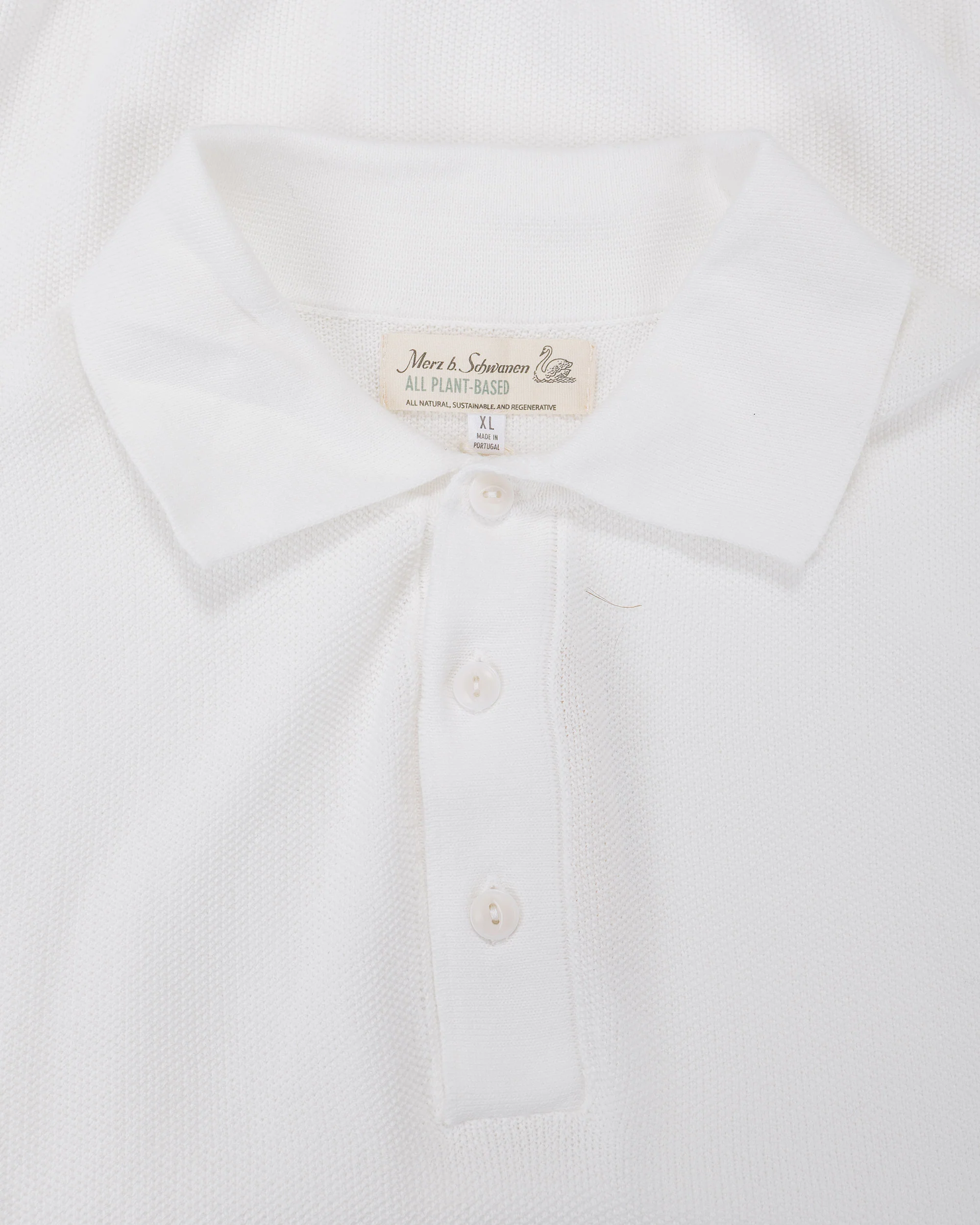 Merz B. Schwanen KPLP02 Knitted Polo White - Image 4