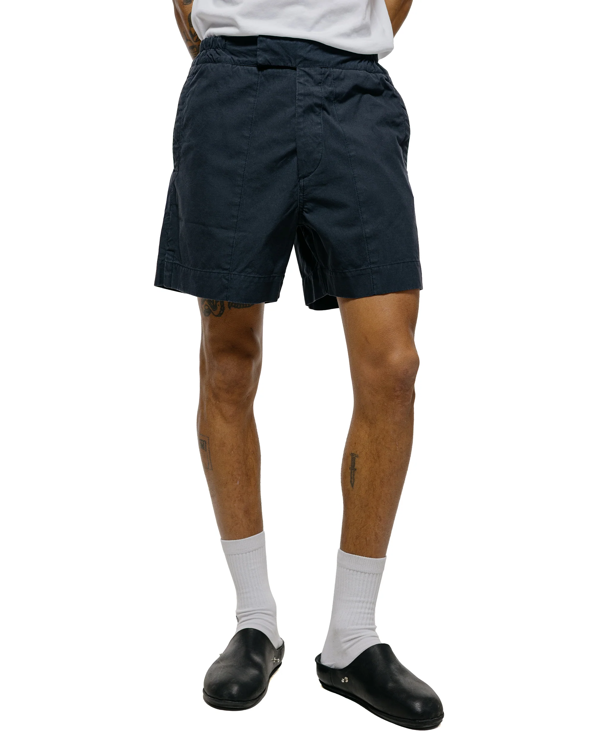 MHL Gym Shorts Washed Cotton Ripstop Ink - Image 2