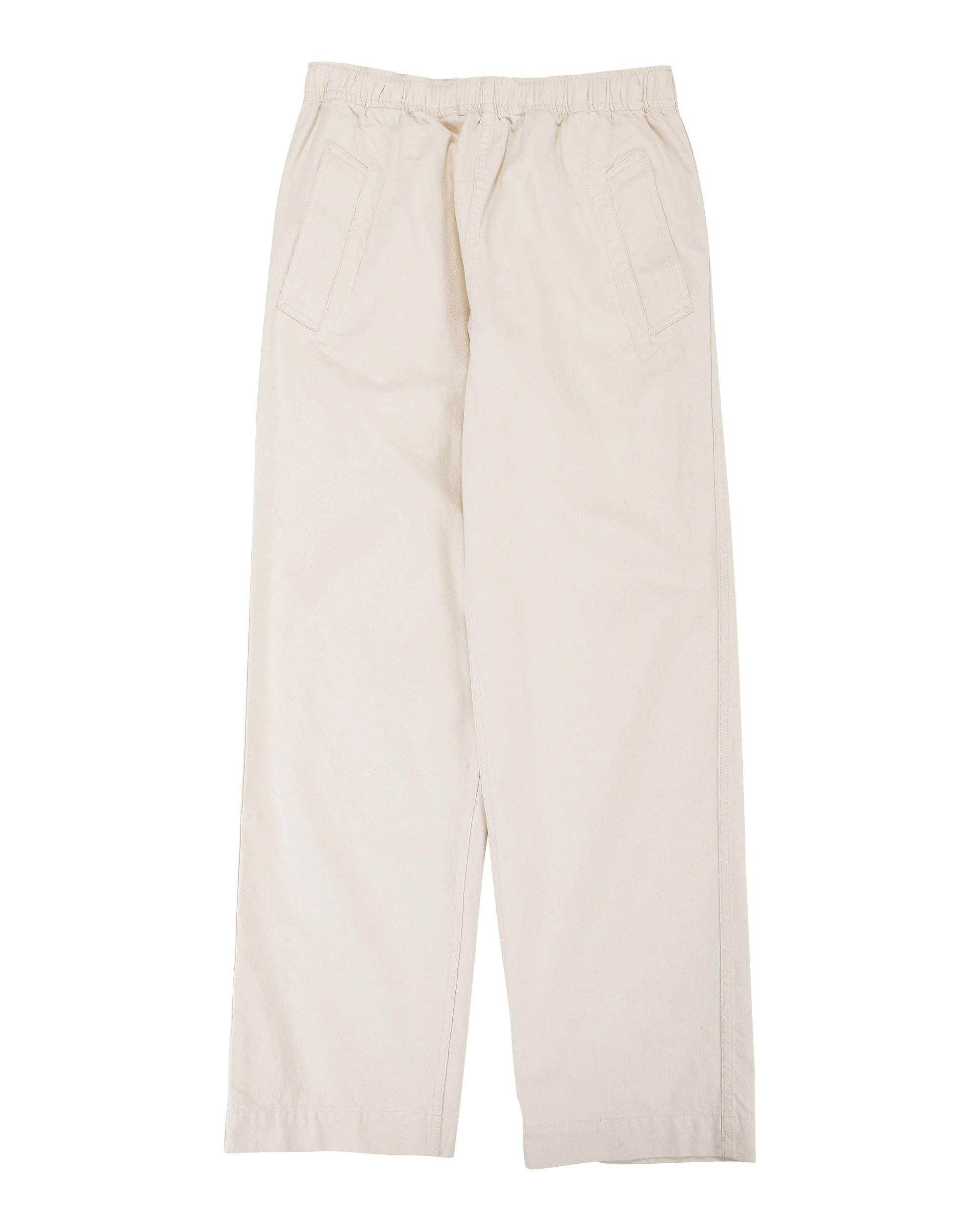 MHL Wide Leg Jogger Workwear Cotton Twill Off White