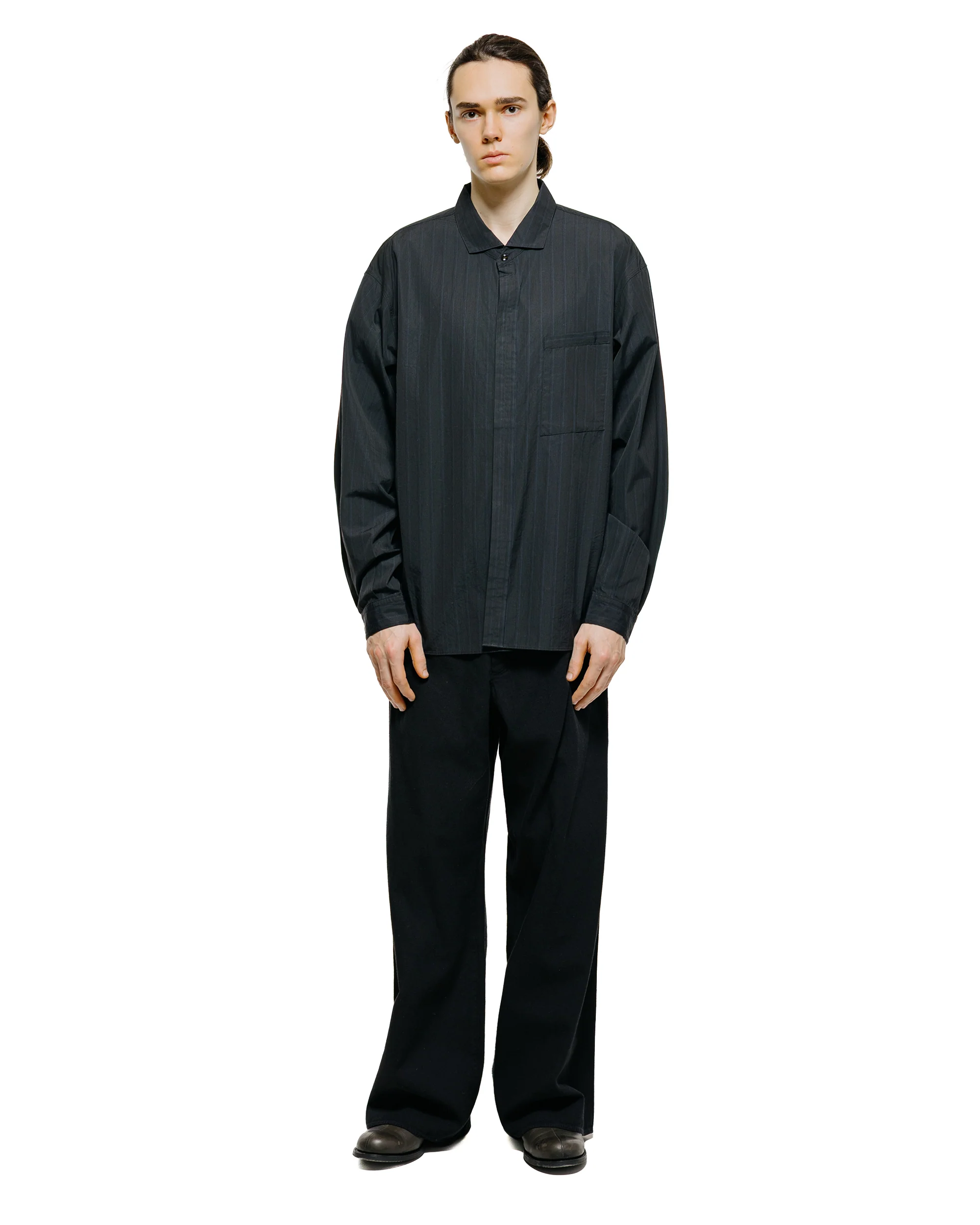 MotivMfg Doric Denim Trousers Cotton Hemp Lightweight Denim/Black - Image 4
