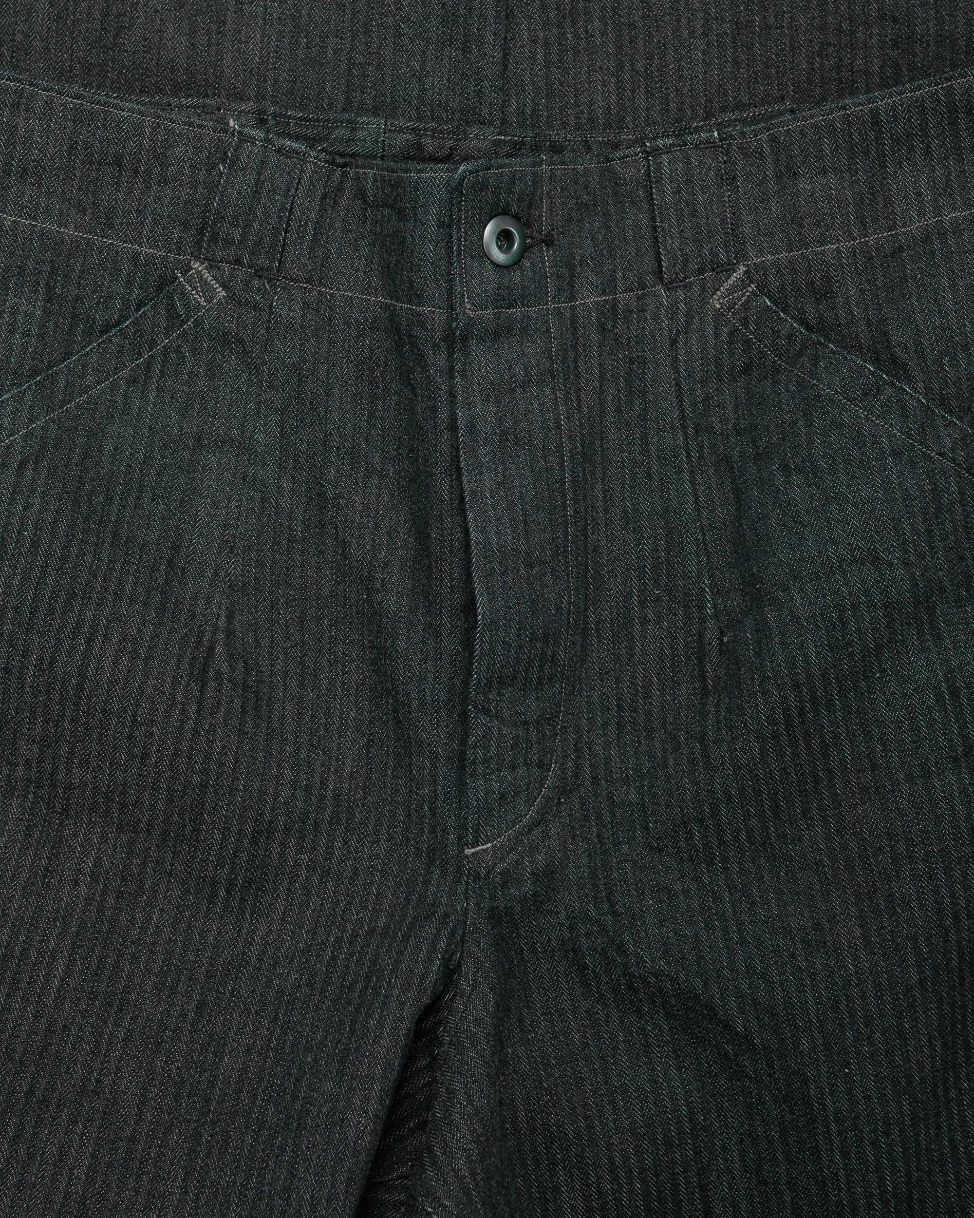 MotivMfg Doric Denim Trousers Original Herringbone Denim/Black - Image 5