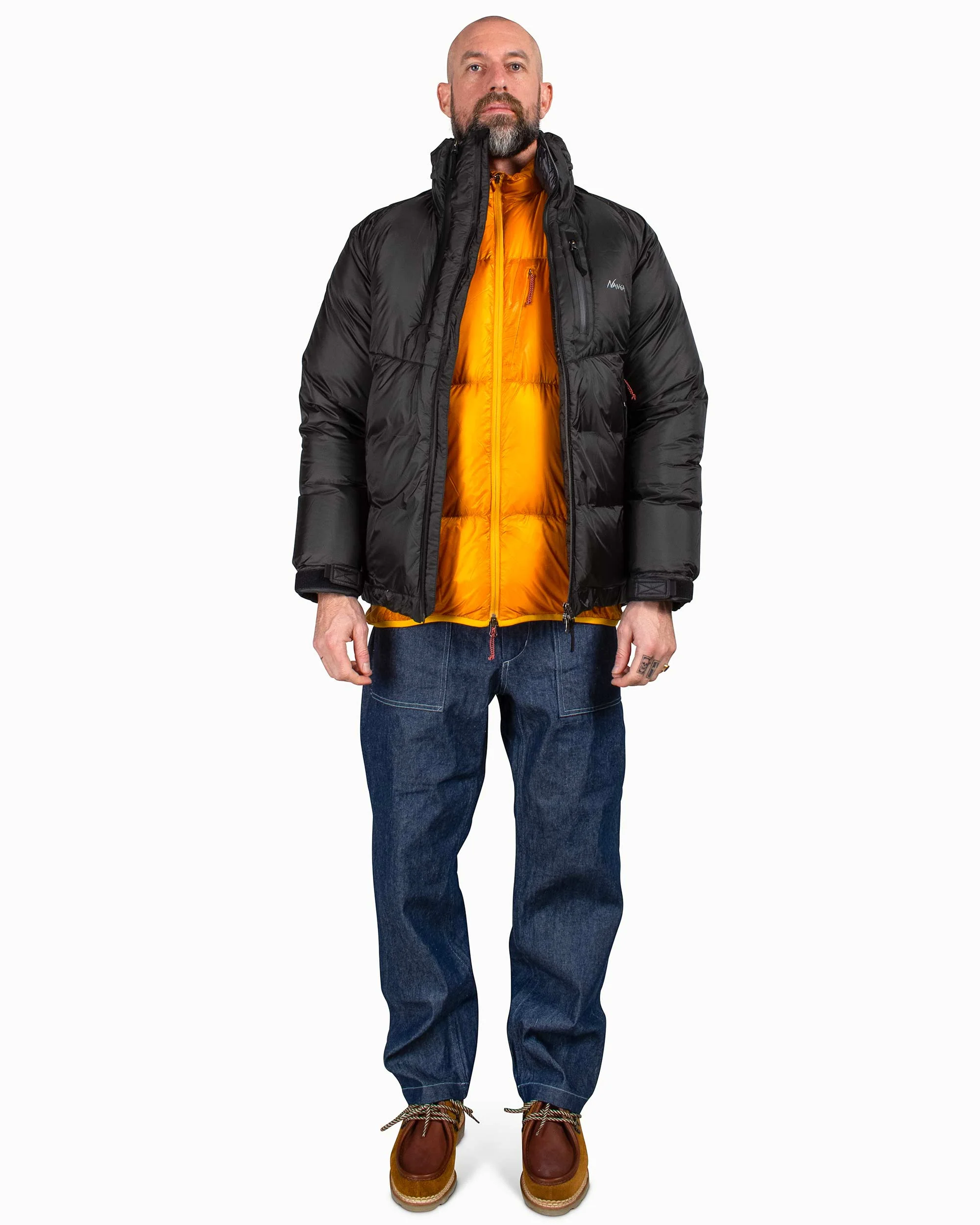 Nanga Aurora Light Stand Collar Down Jacket Black - Image 3