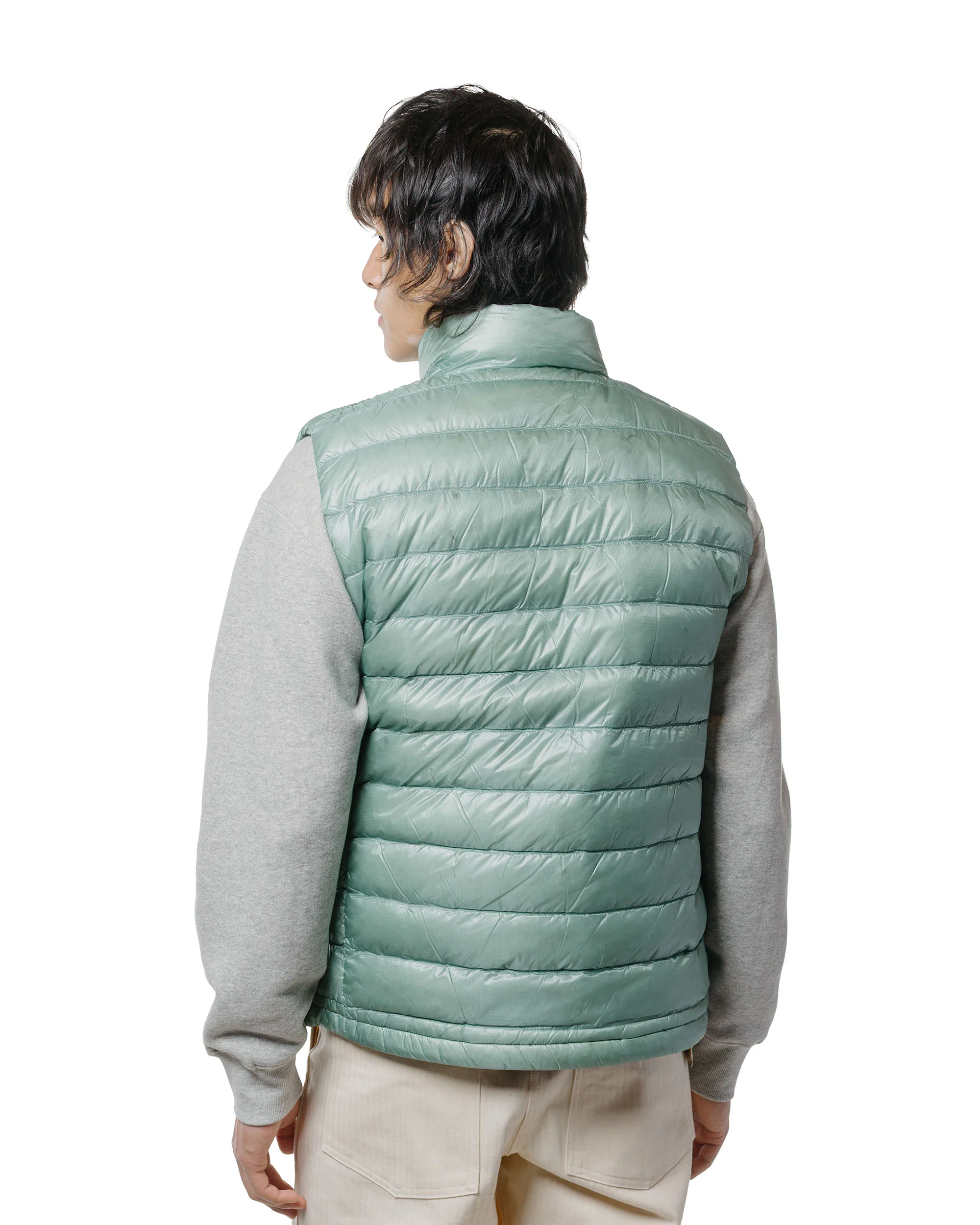Nanga Ultilight Down Vest Packable Aloe Green - Image 3