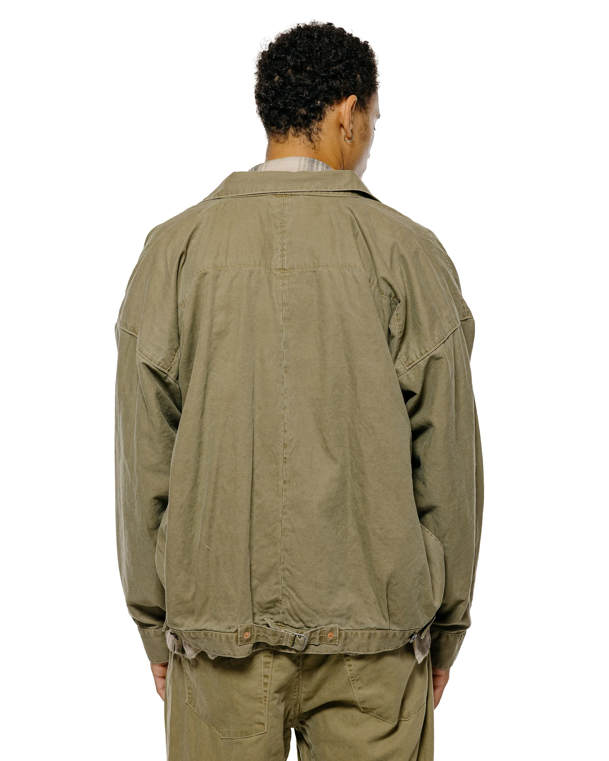 NICENESS H.Thornhill Vintage Treat Herringbone Trucker Khaki - Image 3