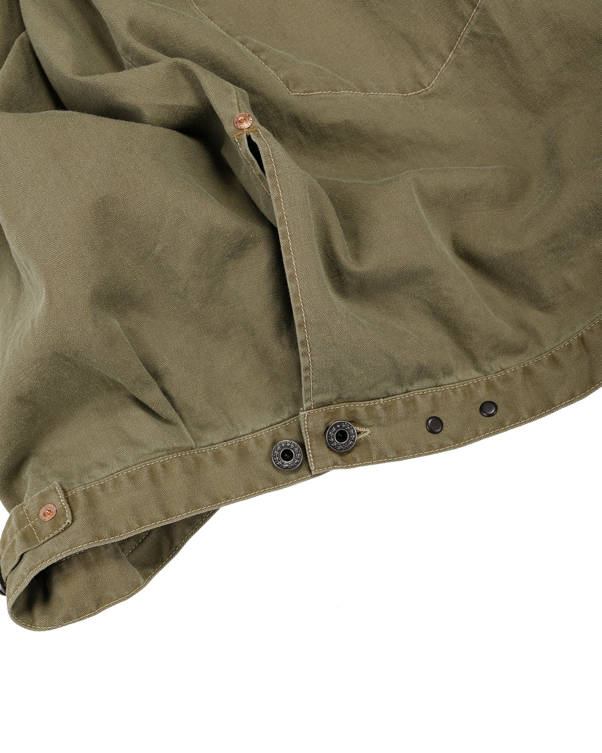 NICENESS H.Thornhill Vintage Treat Herringbone Trucker Khaki - Image 6