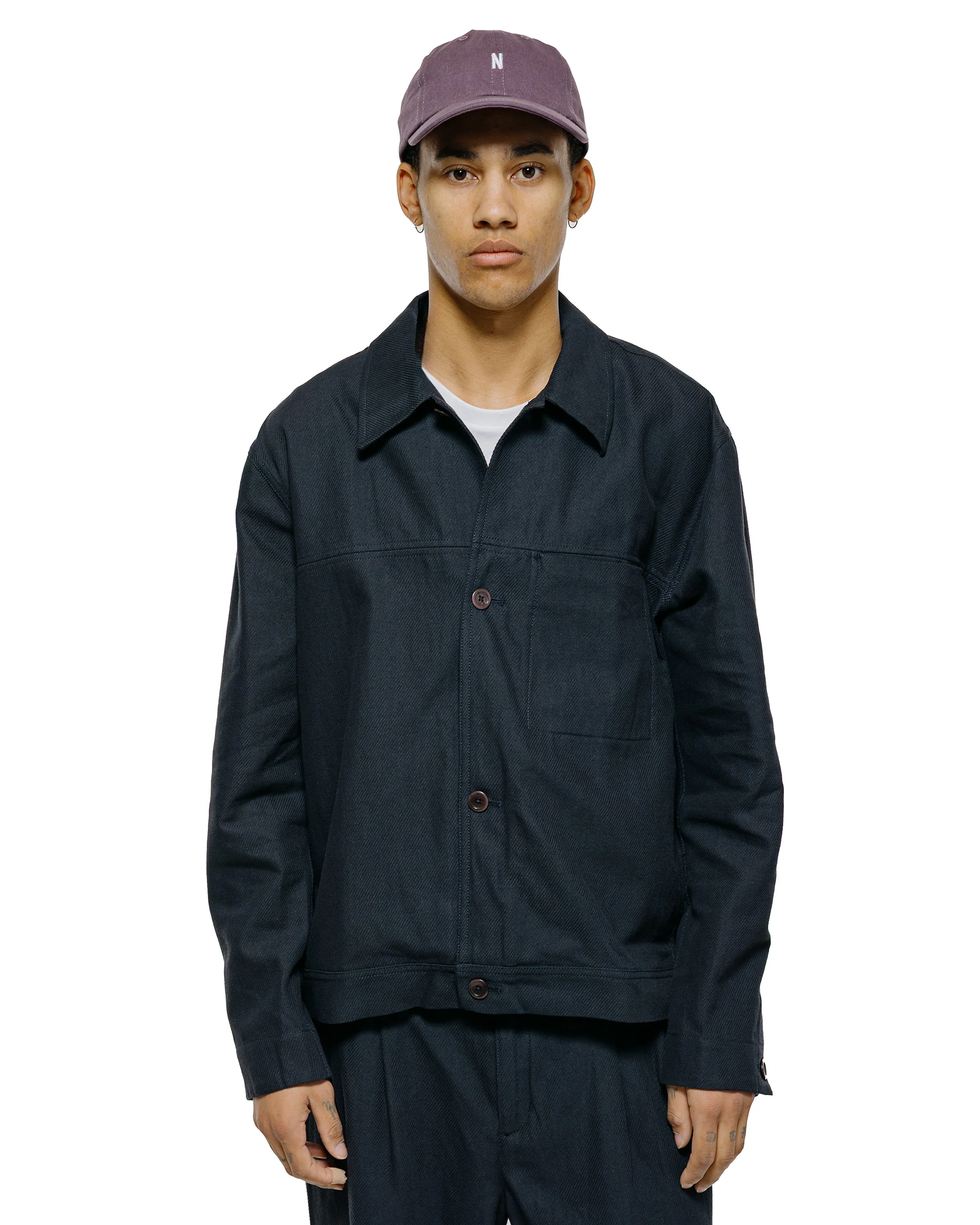 Norse Projects Arresskov Cotton Linen Twill Overshirt Dark Navy - Image 2
