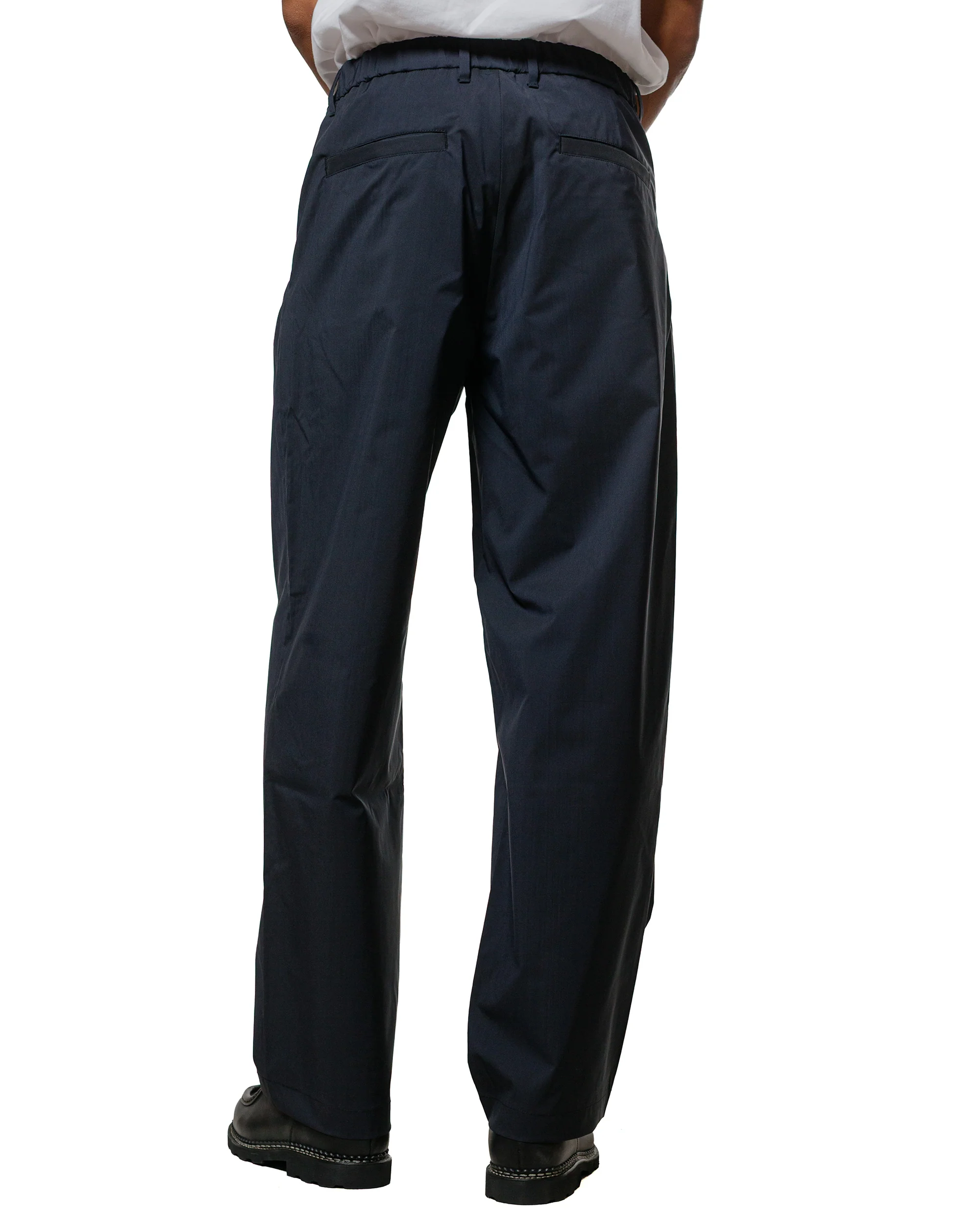 Norse Projects Benn Relaxed Cavalry Cotton Wool Pleated Trouser Dark Navy - Image 3