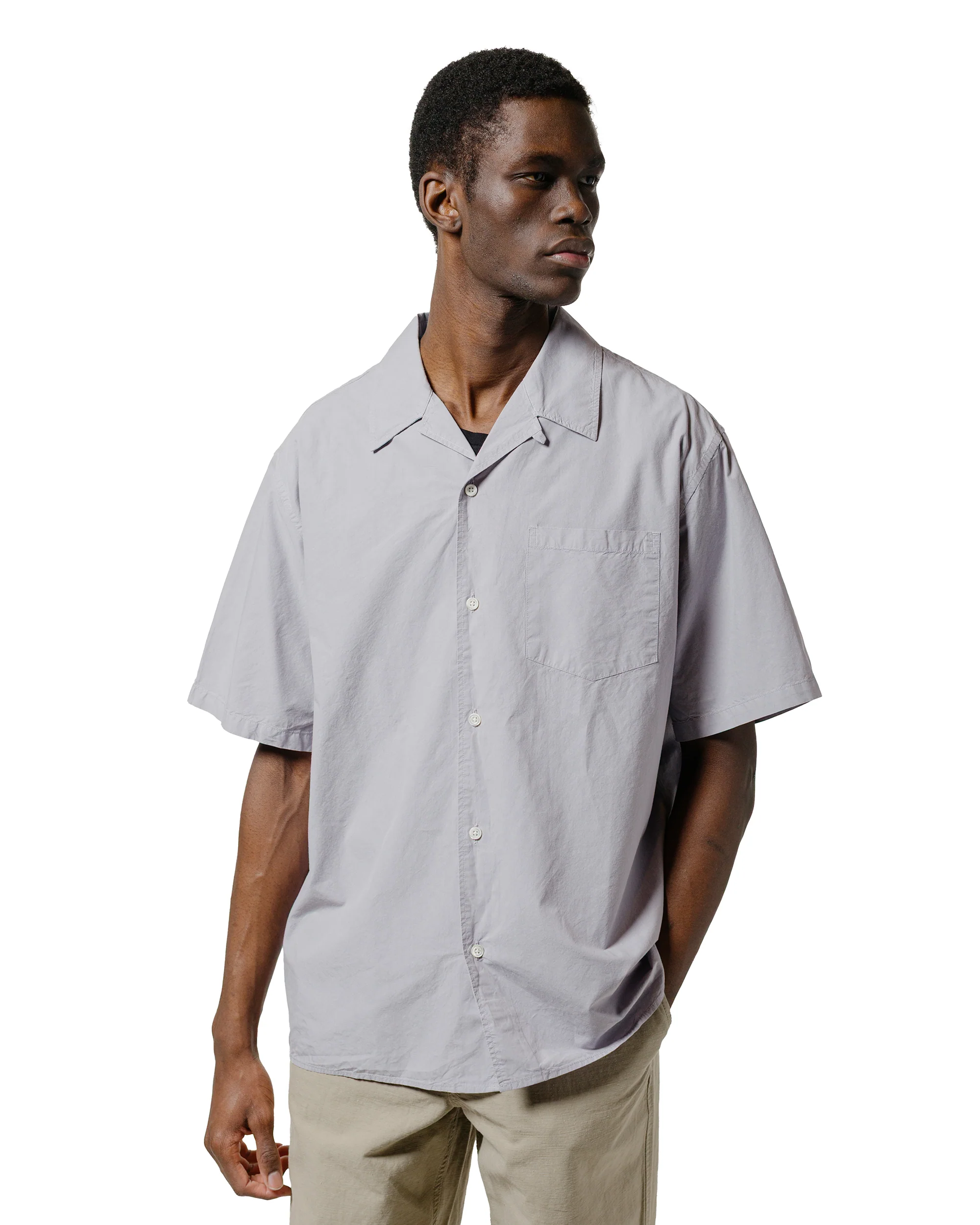 Norse Projects Carsten Cotton Tencel Shirt Crocus Purple - Image 2
