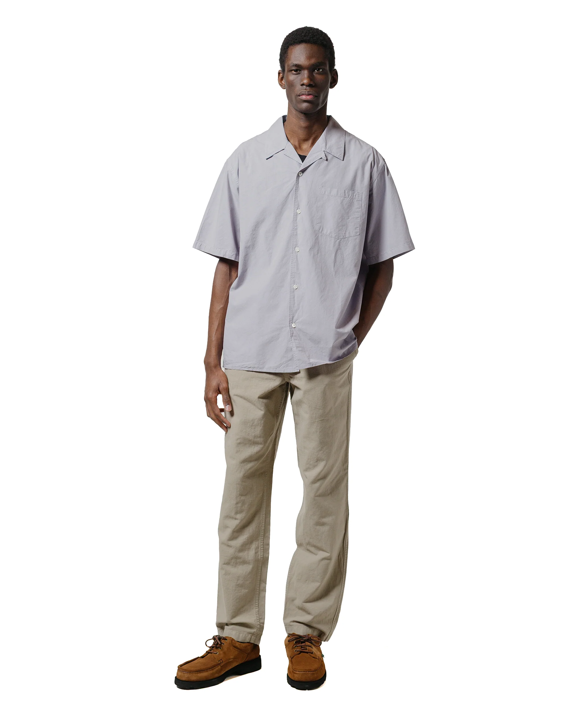 Norse Projects Carsten Cotton Tencel Shirt Crocus Purple - Image 4