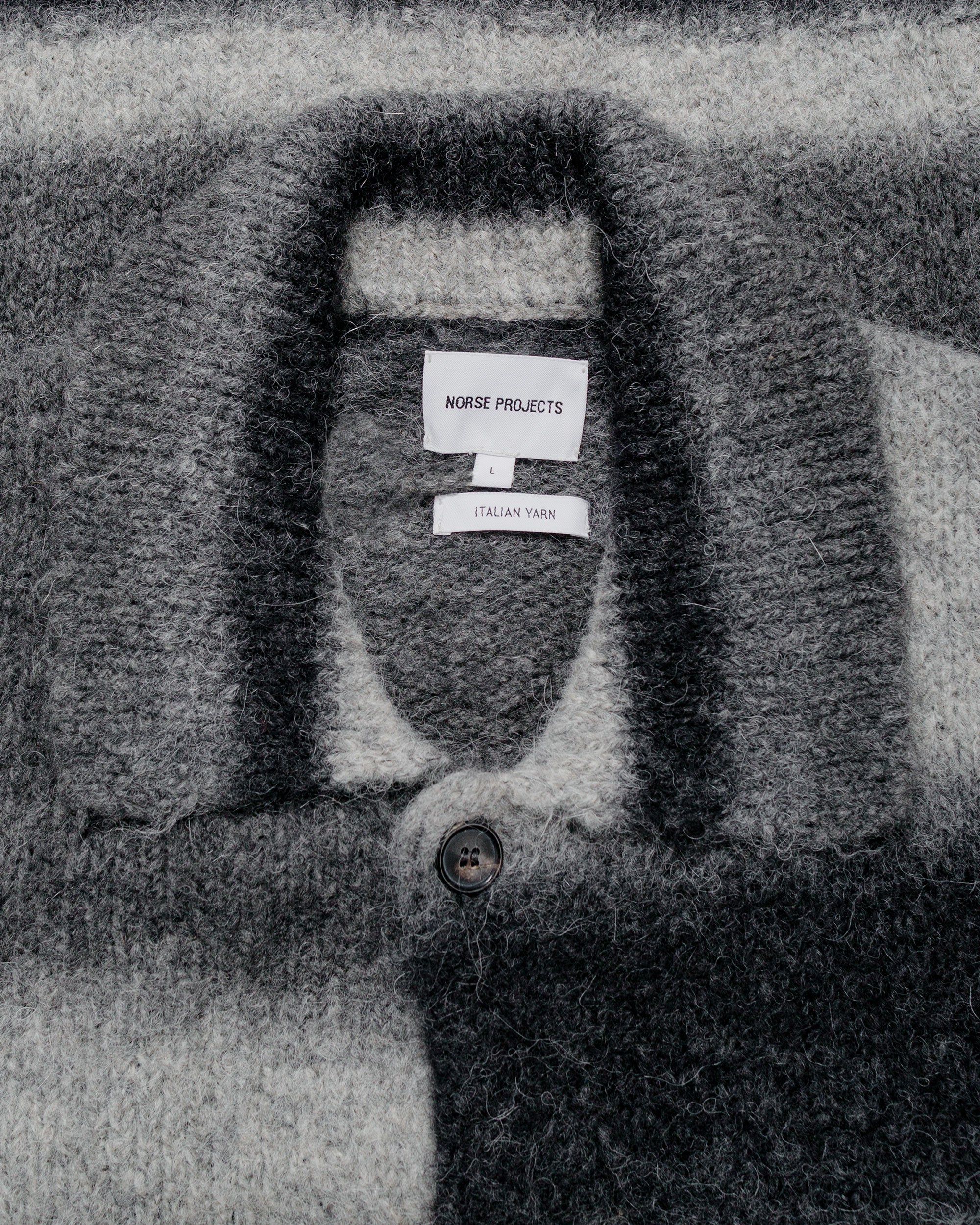 Norse Projects Erik Gradient Alpaca Wool Jacket Charcoal Melange - Image 5