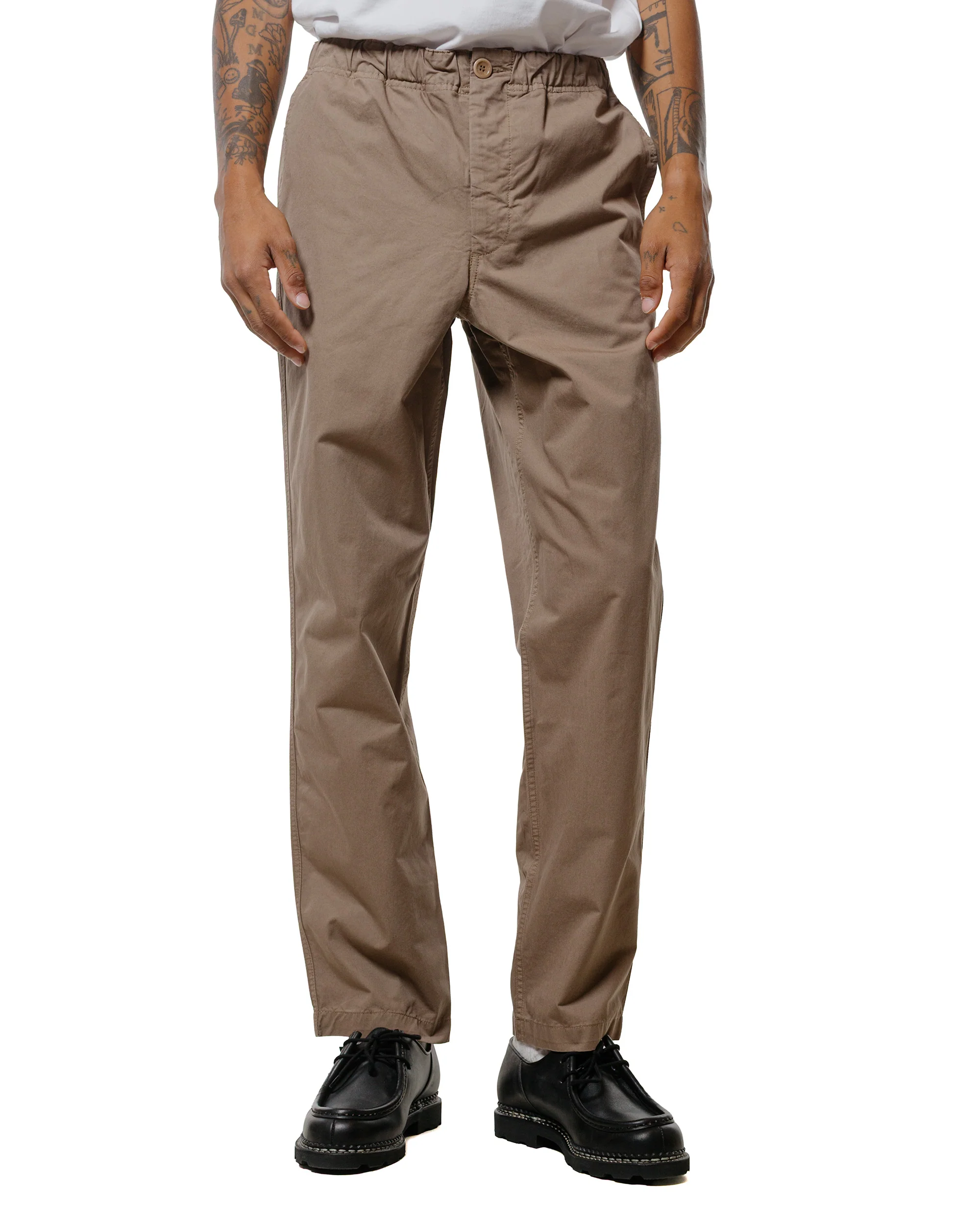 Norse Projects Ezra Regular Mineral Dyed Fine Twill Trousers Walnut - Image 2