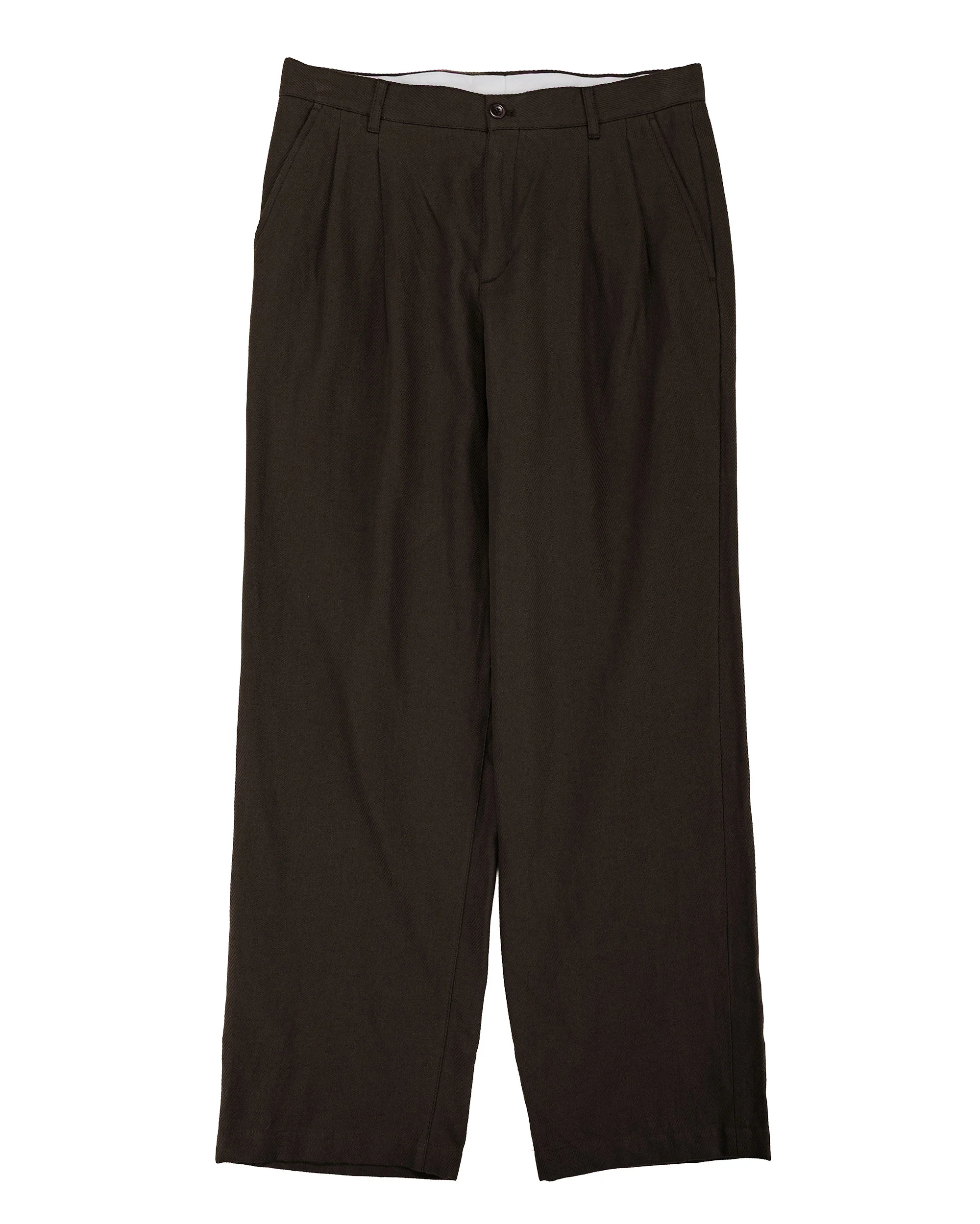 Norse Projects Hestur Relaxed Cotton Linen Twill  Pleated Trouser Delicioso Brown