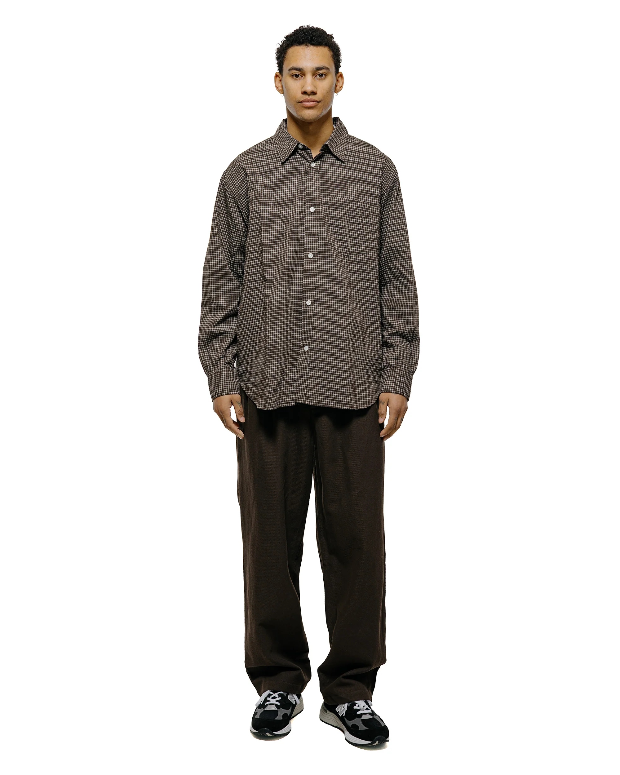 Norse Projects Hestur Relaxed Cotton Linen Twill  Pleated Trouser Delicioso Brown - Image 4