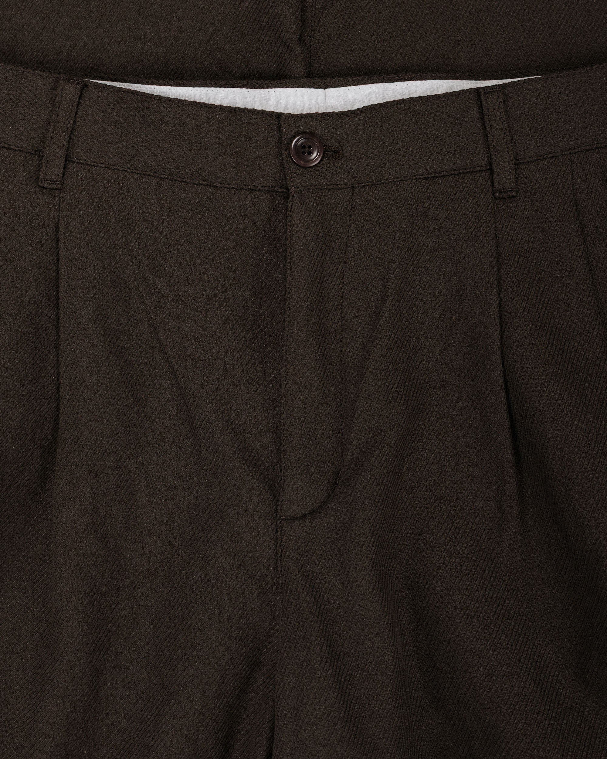 Norse Projects Hestur Relaxed Cotton Linen Twill  Pleated Trouser Delicioso Brown - Image 5
