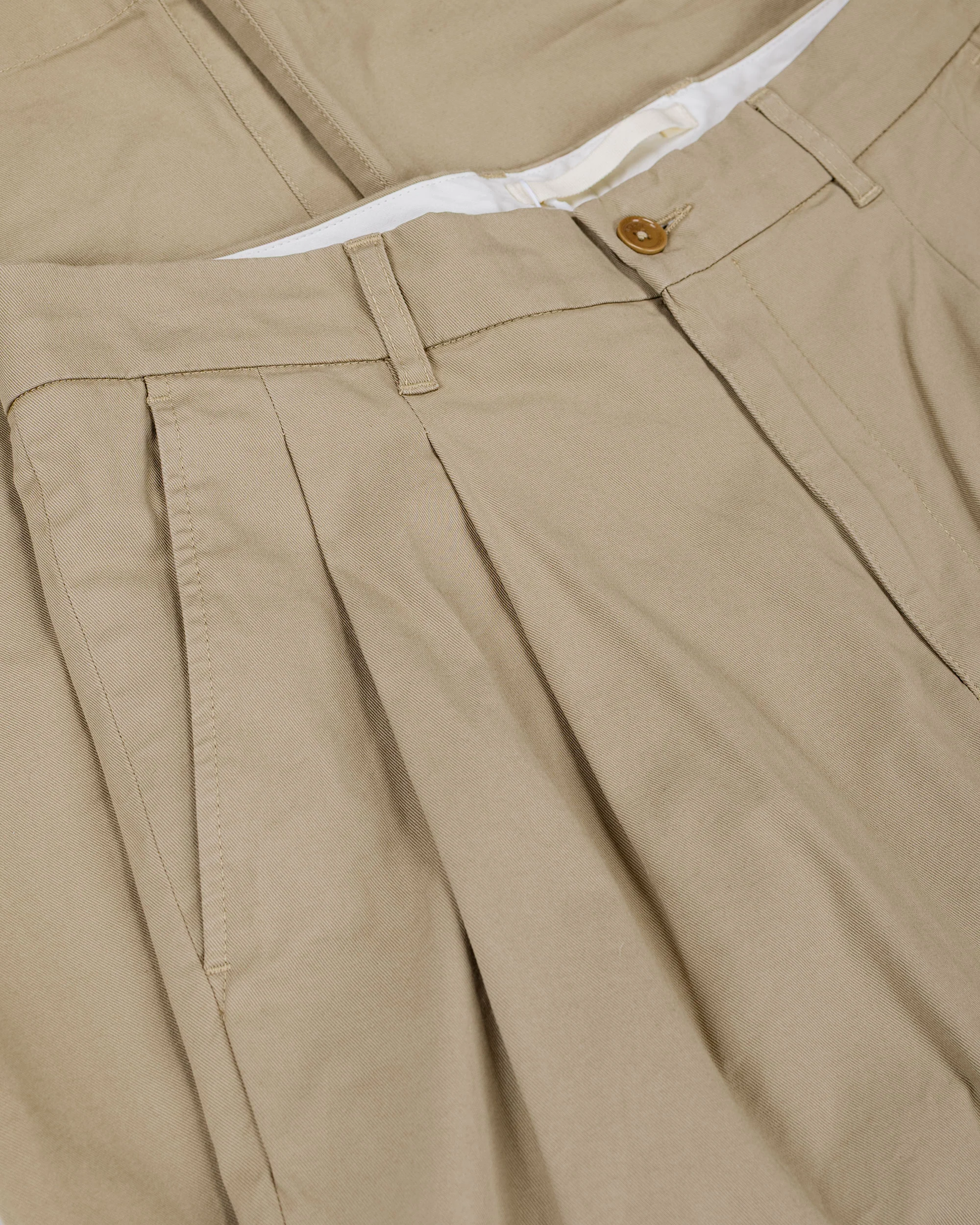 Norse Projects Hestur Relaxed Twill Pleated Trouser Light Khaki - Image 5