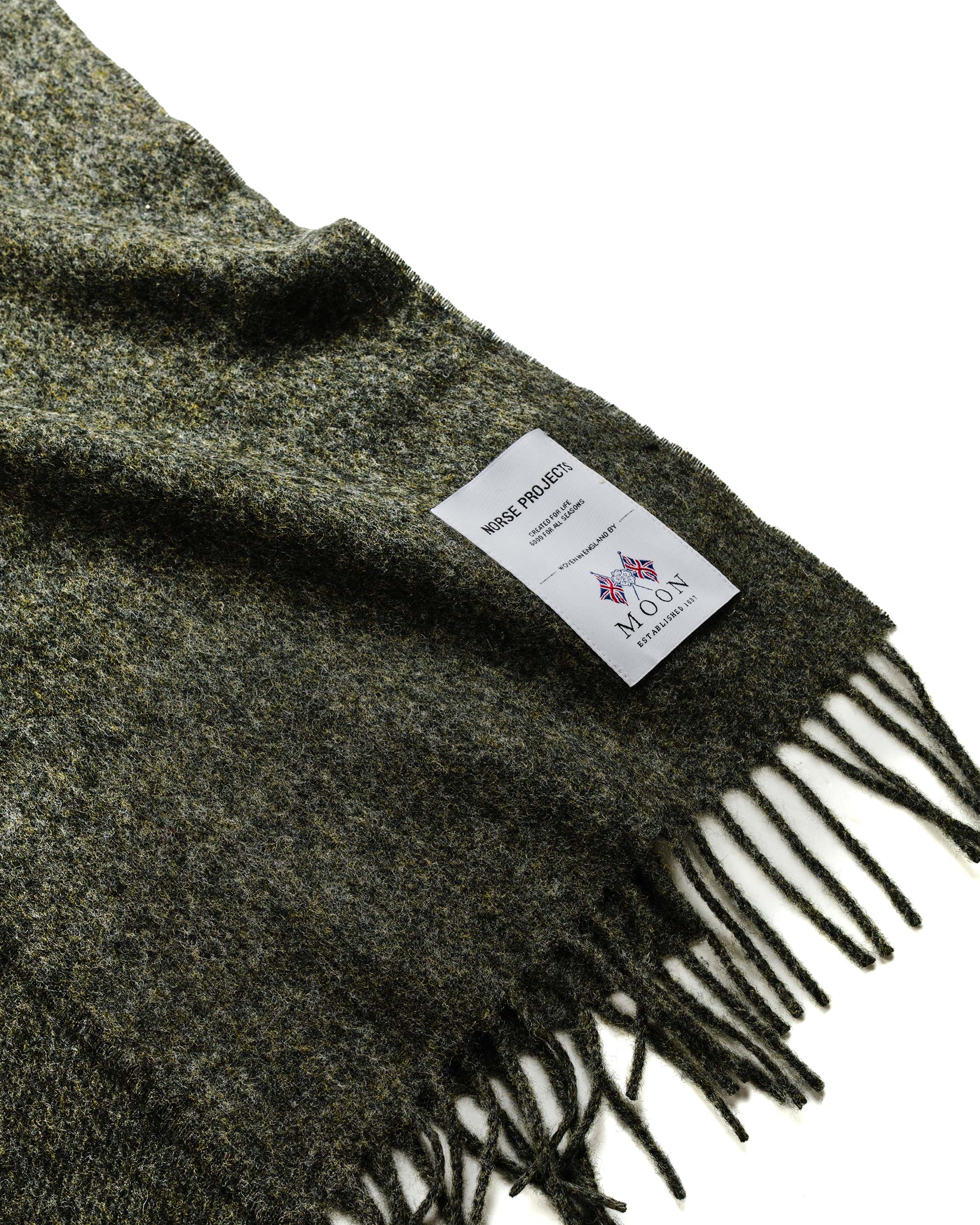 Norse Projects Moon Lambswool Scarf Charcoal Melange - Image 2