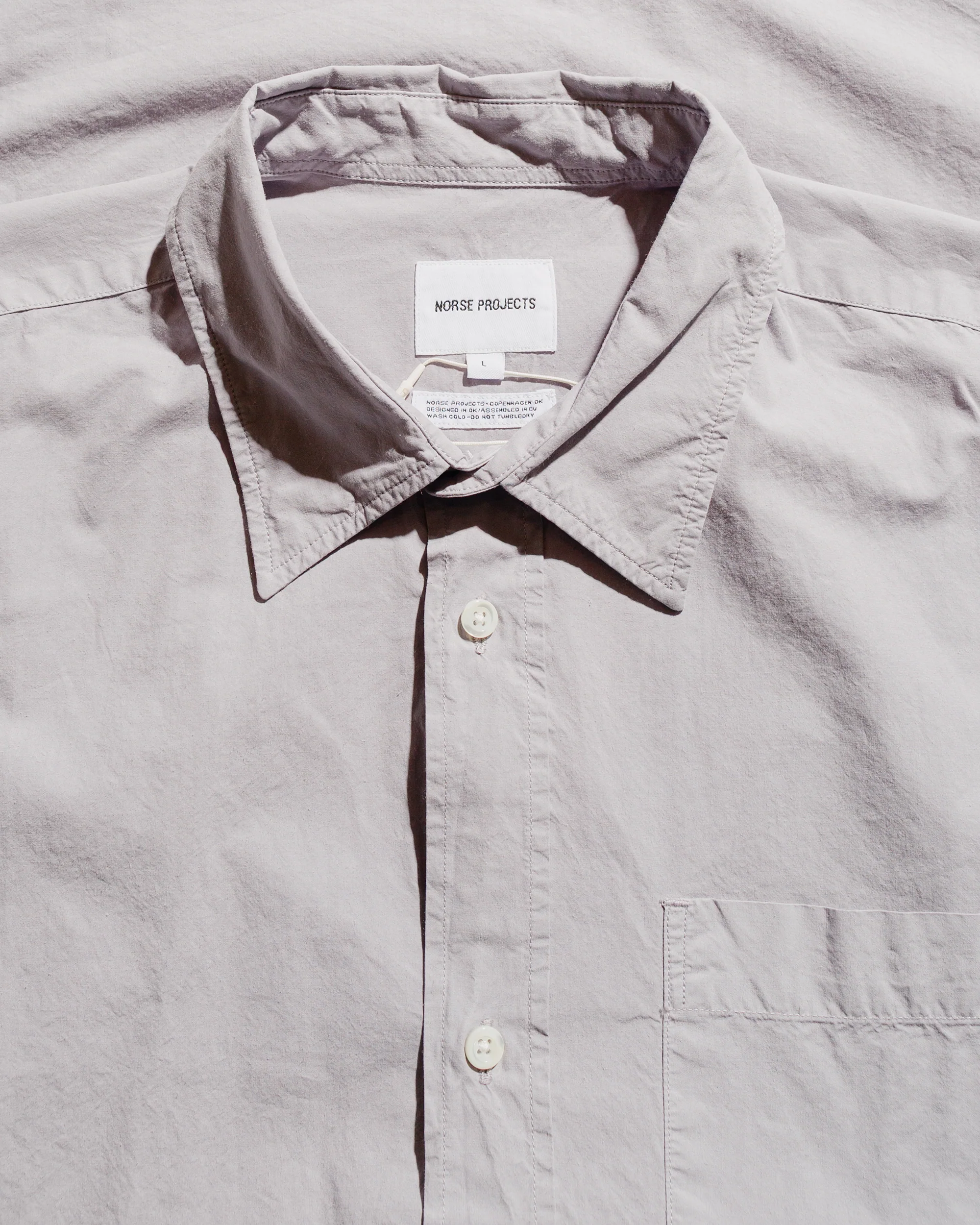 Norse Projects Ole Cotton Tencel Shirt Crocus Purple - Image 5