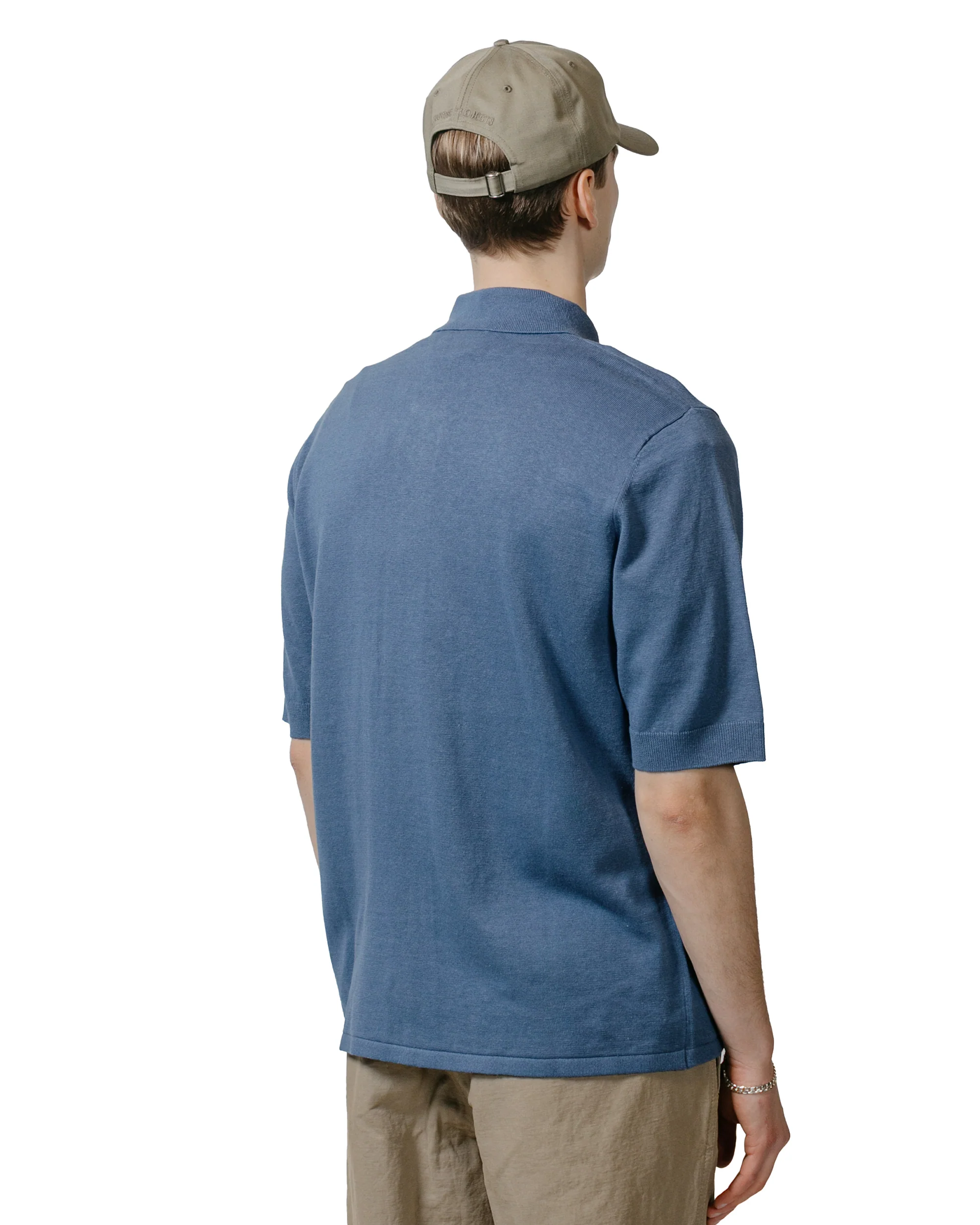 Norse Projects Rollo Cotton Linen SS Shirt Calcite Blue - Image 3
