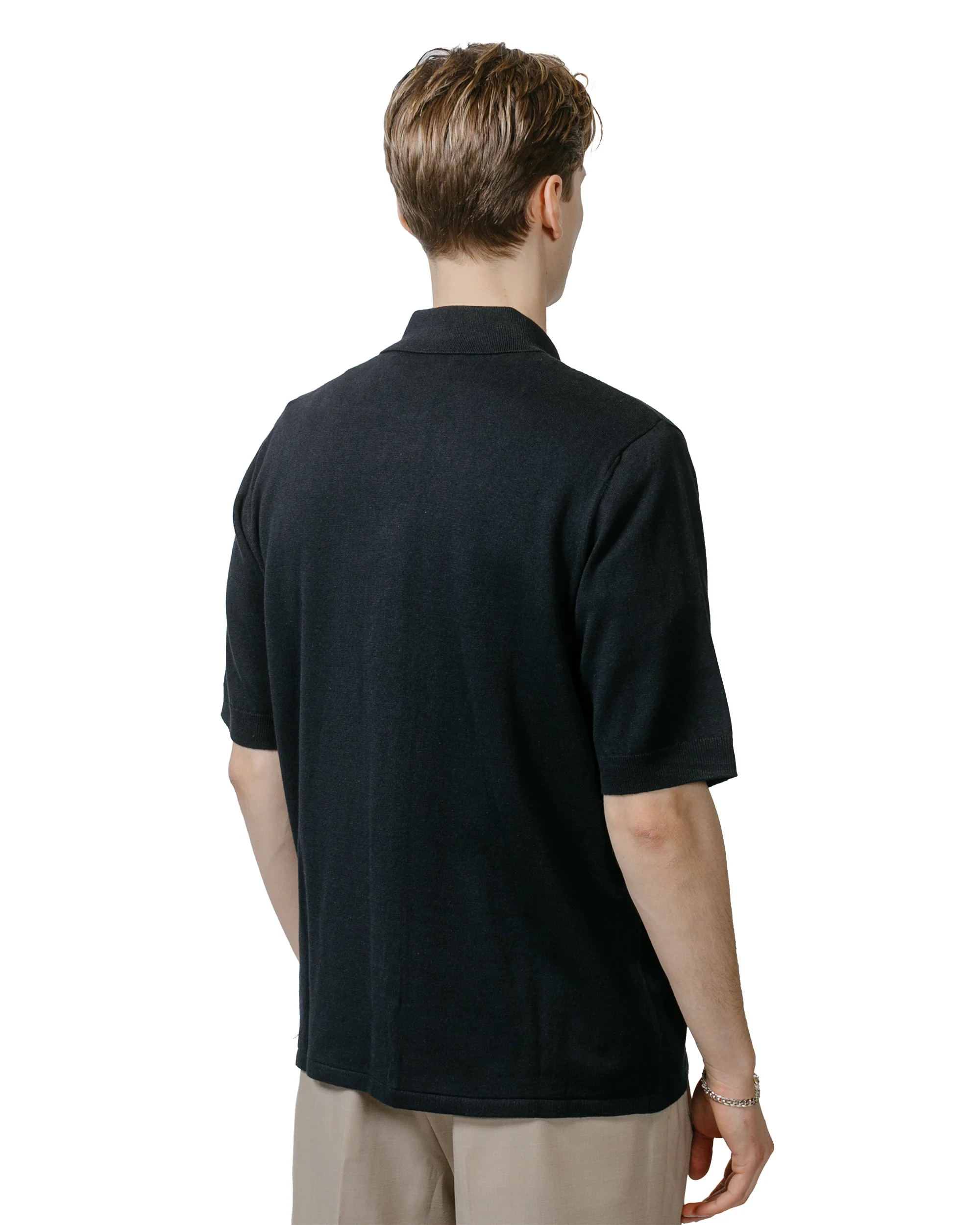 Norse Projects Rollo Cotton Linen SS Shirt Dark Navy - Image 3