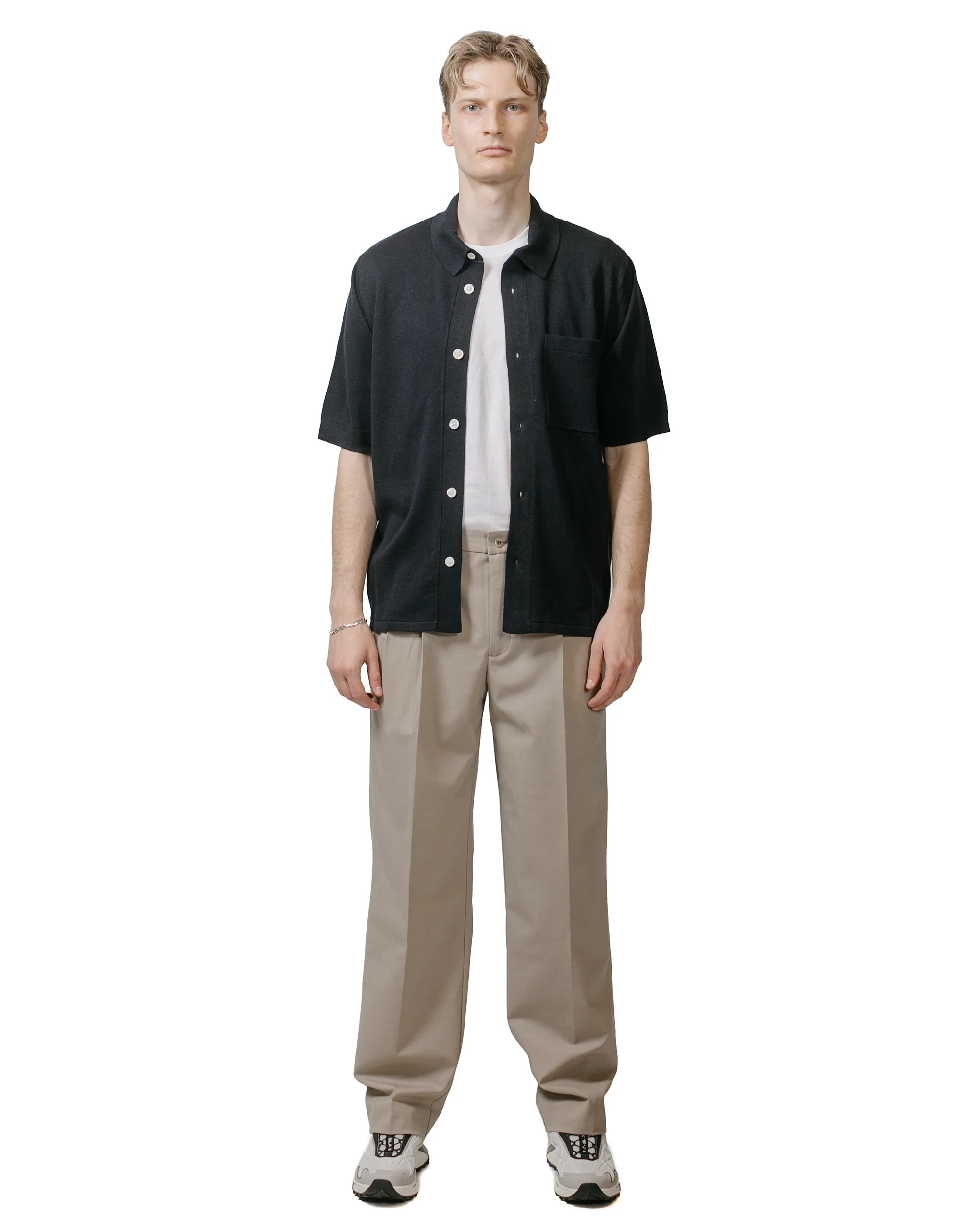 Norse Projects Rollo Cotton Linen SS Shirt Dark Navy - Image 4