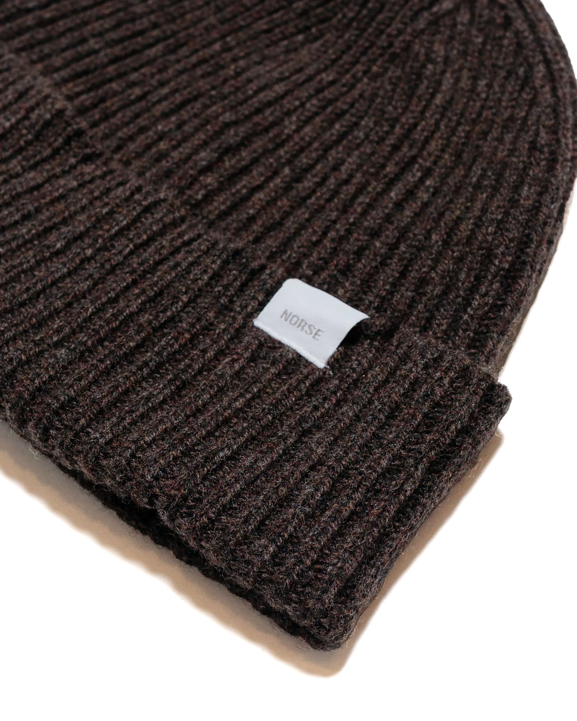 Norse Projects Standard Merino Lambswool Beanie Heathland Brown - Image 2