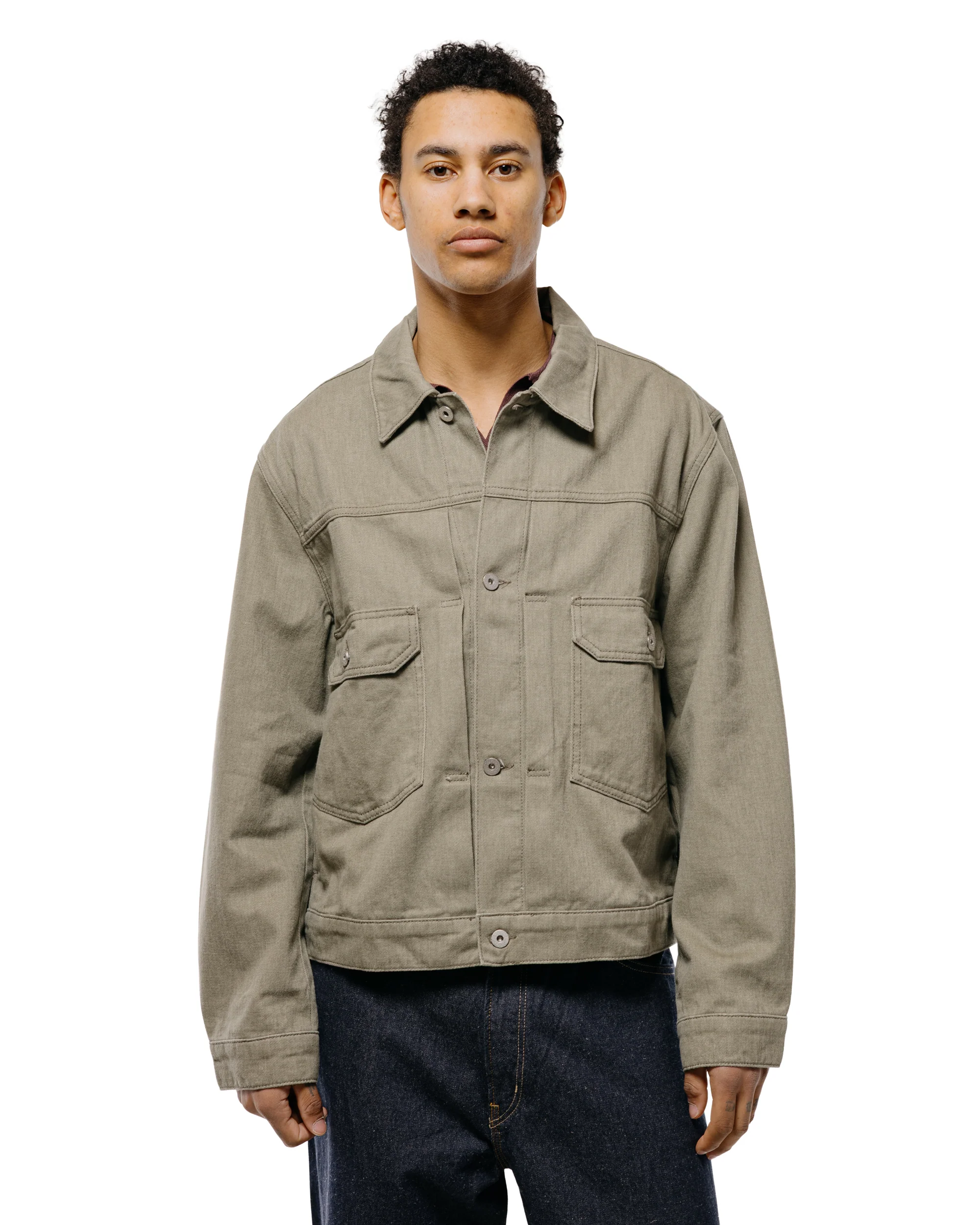 Norse Projects Storadal Resist Dyed Twill Type II Jacket Vetiver - Image 2