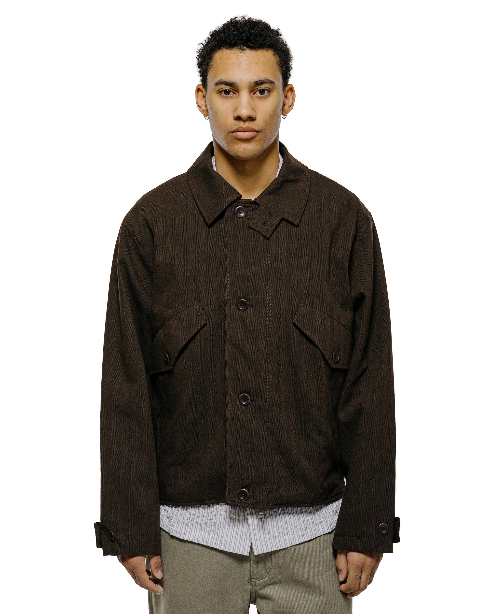 Norse Projects Vandel Herringbone Twill Flight Jacket Delicioso Brown - Image 2