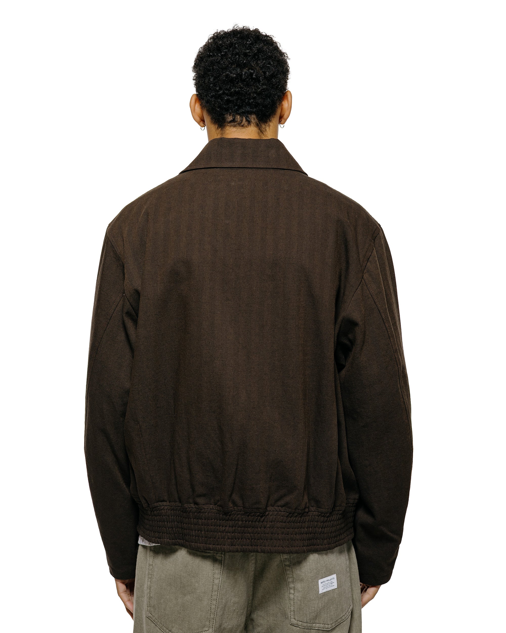 Norse Projects Vandel Herringbone Twill Flight Jacket Delicioso Brown - Image 3