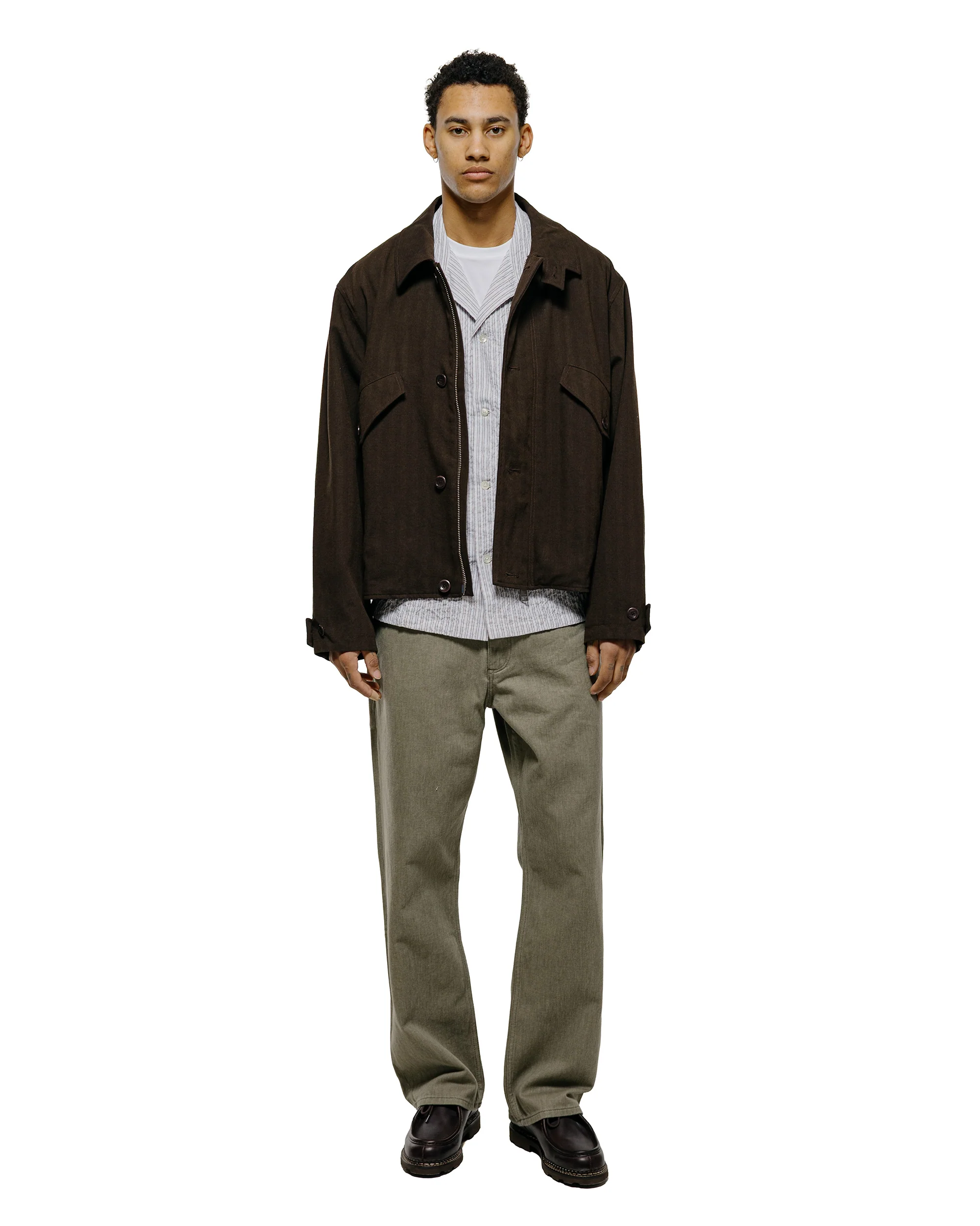 Norse Projects Vandel Herringbone Twill Flight Jacket Delicioso Brown - Image 4