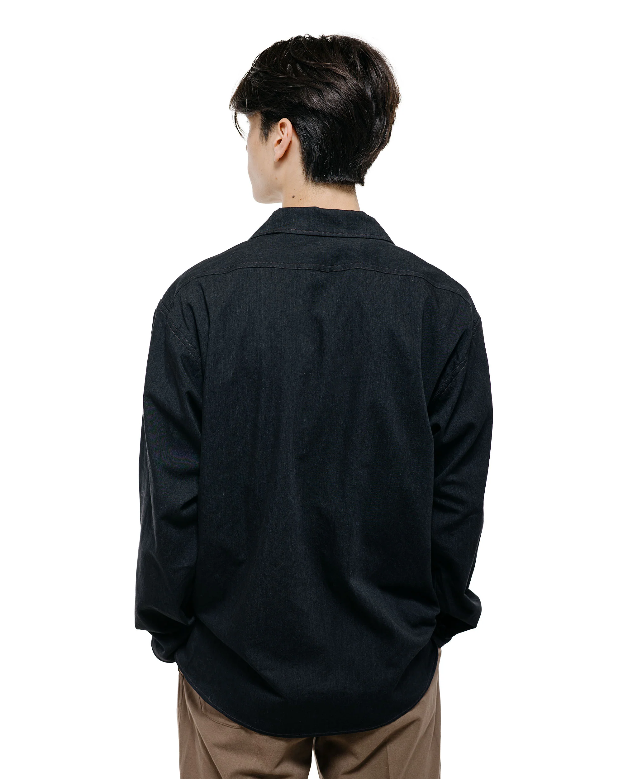 Old Joe Camp Collar Marine Shirts Long Sleeve Black - Image 4