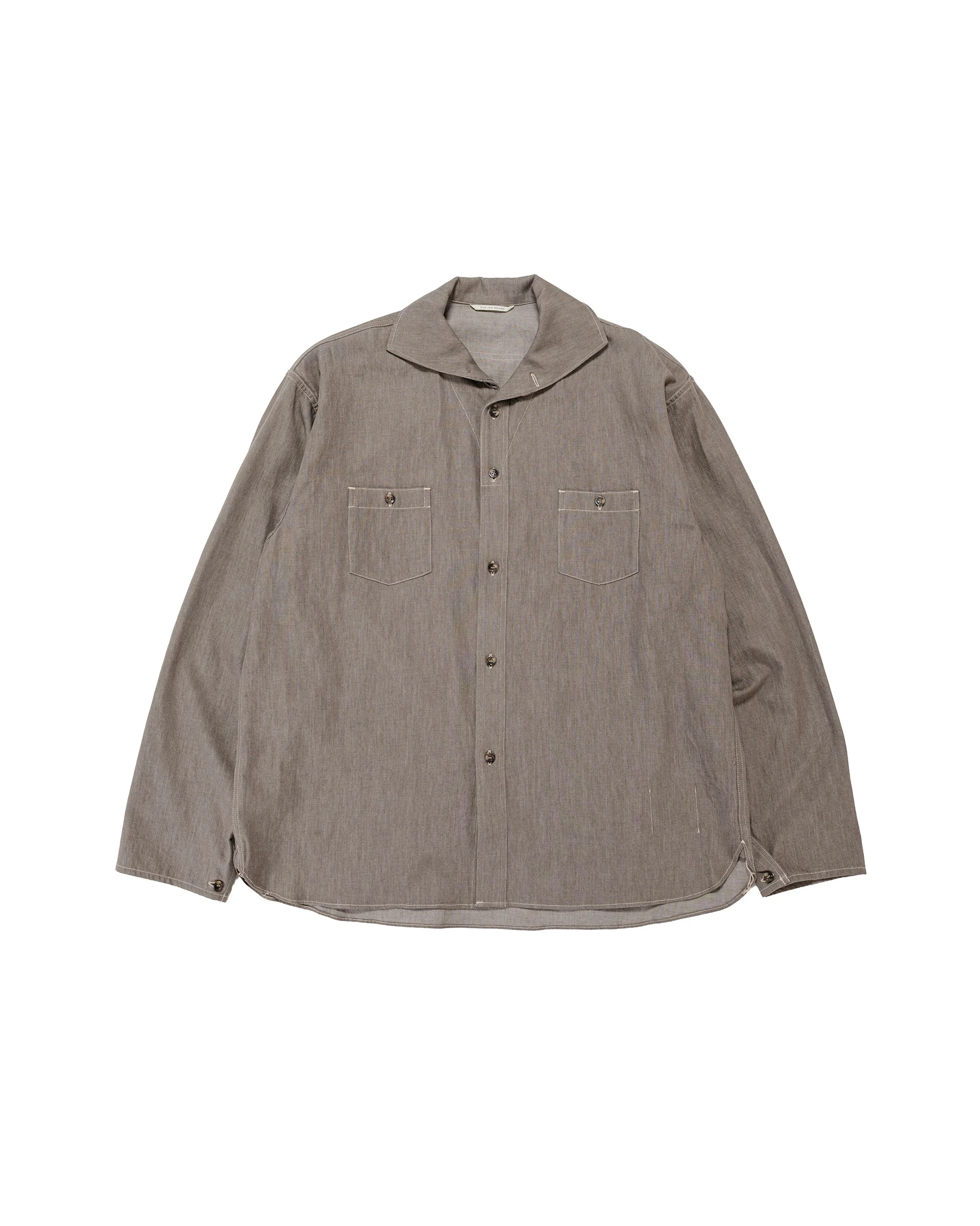 Old Joe Camp Collar Marine Shirts Long Sleeve Nutmeg